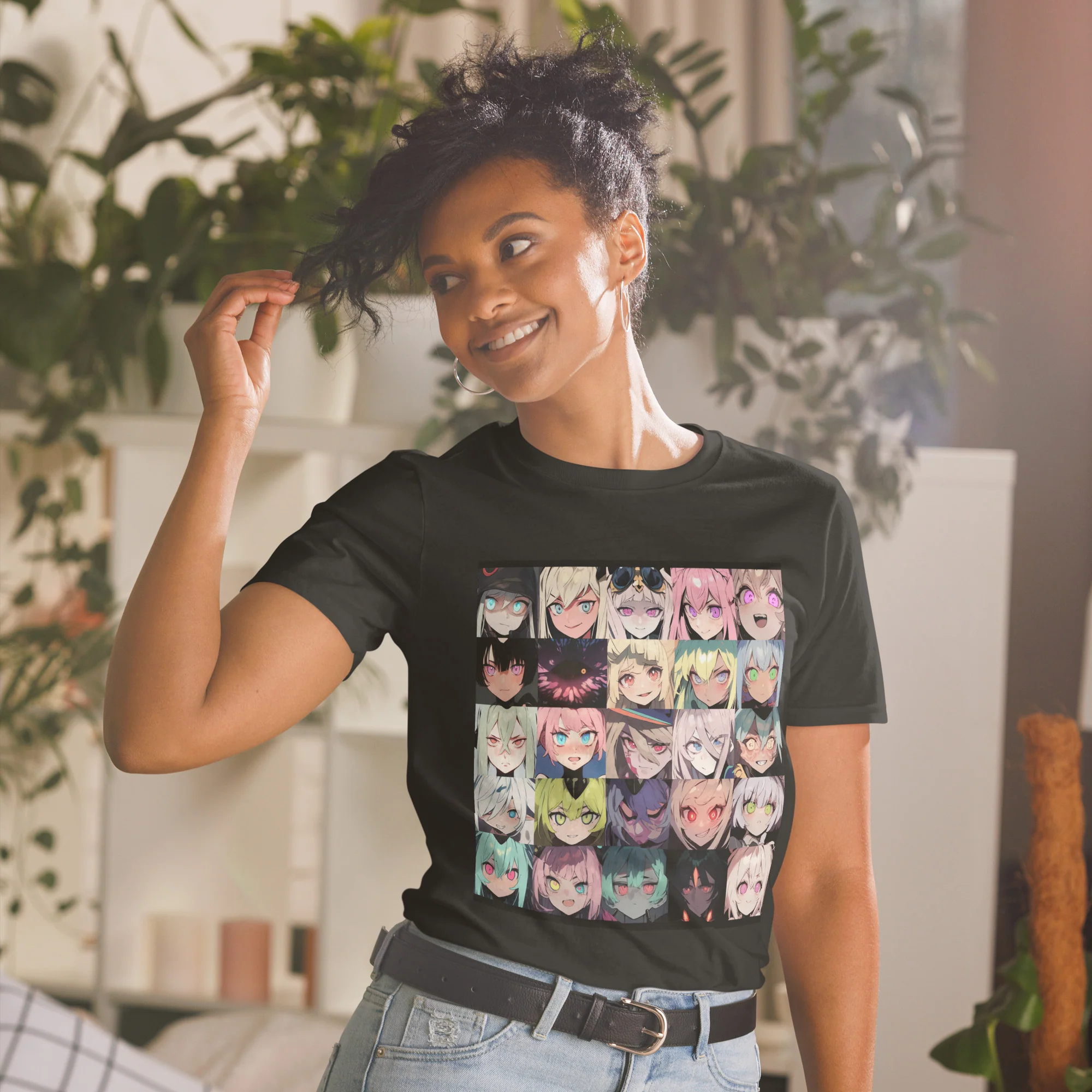 25 Expressive Anime Faces T-Shirt - Image 2