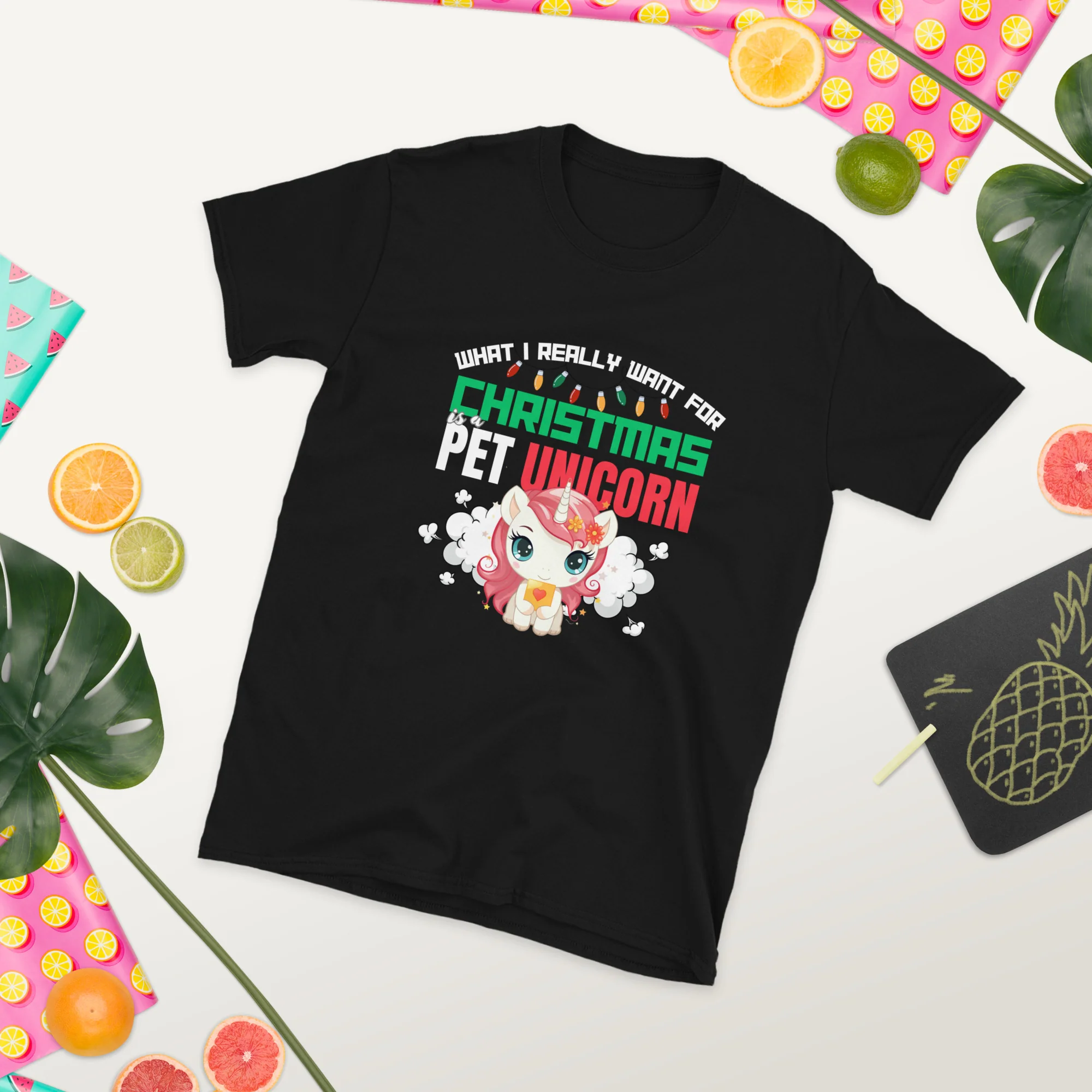 A Pet Unicorn for Magical Holiday Humor T-Shirt - Image 3