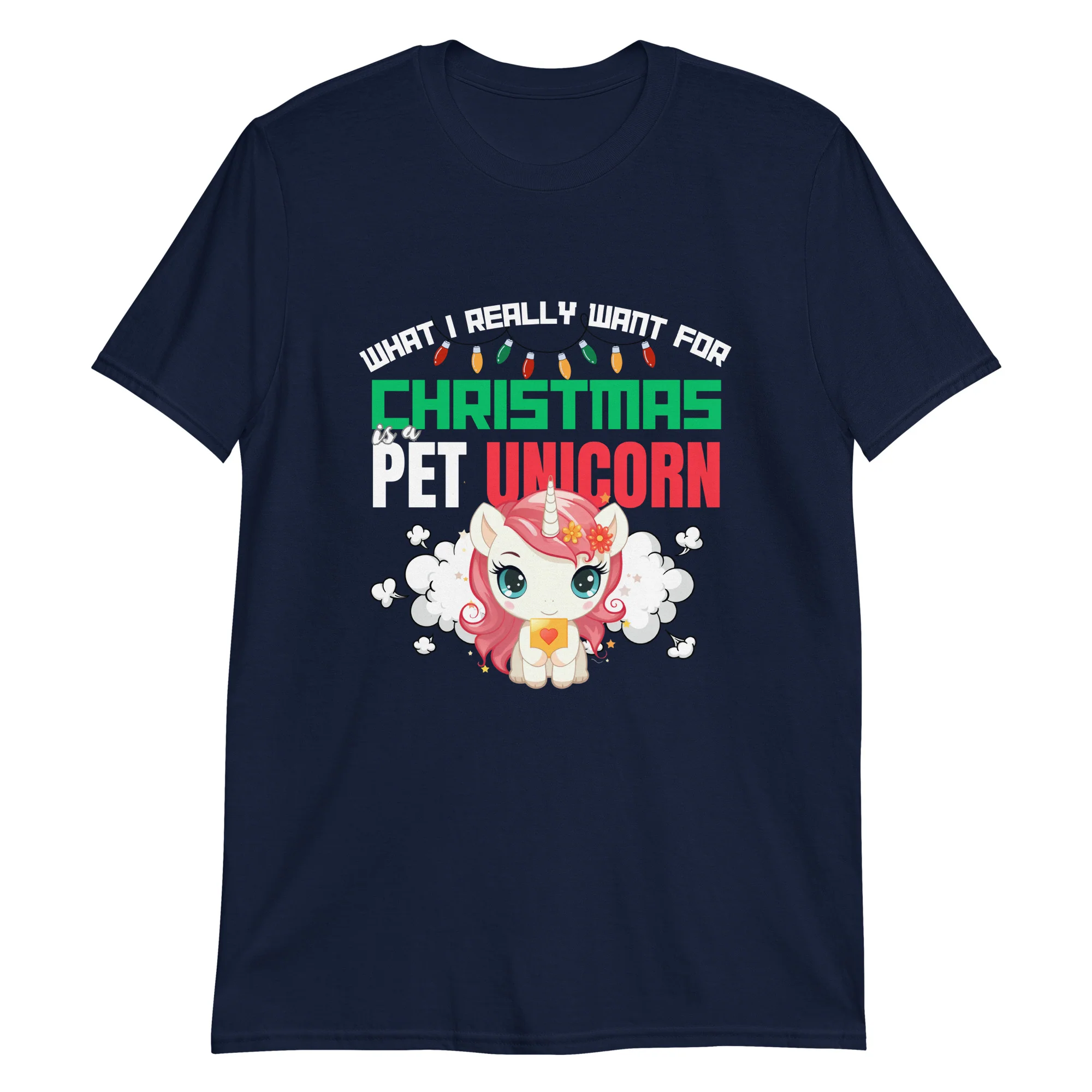 A Pet Unicorn for Magical Holiday Humor T-Shirt - Image 5