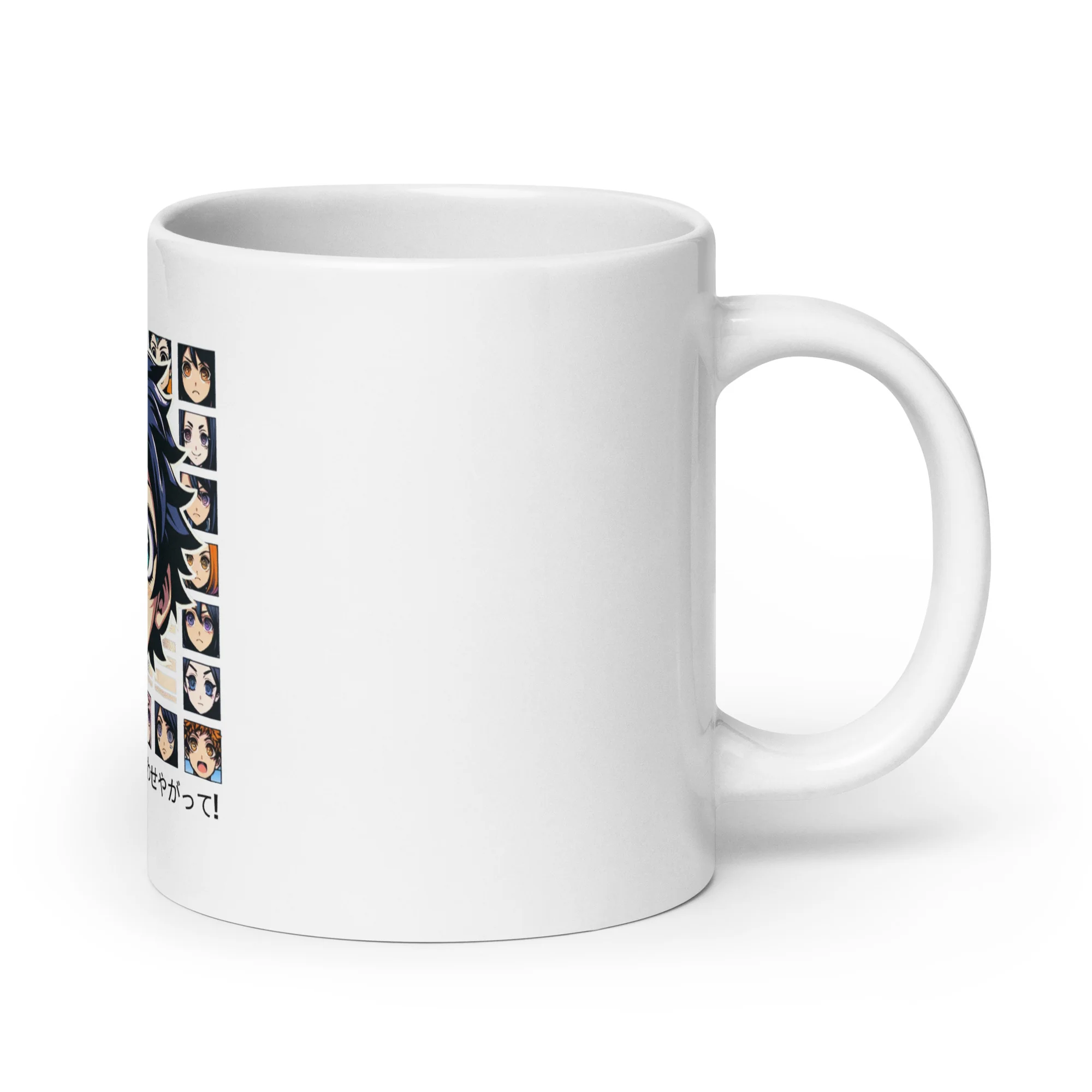 Anime Boy with Surprised Expression White Mug - Image 4