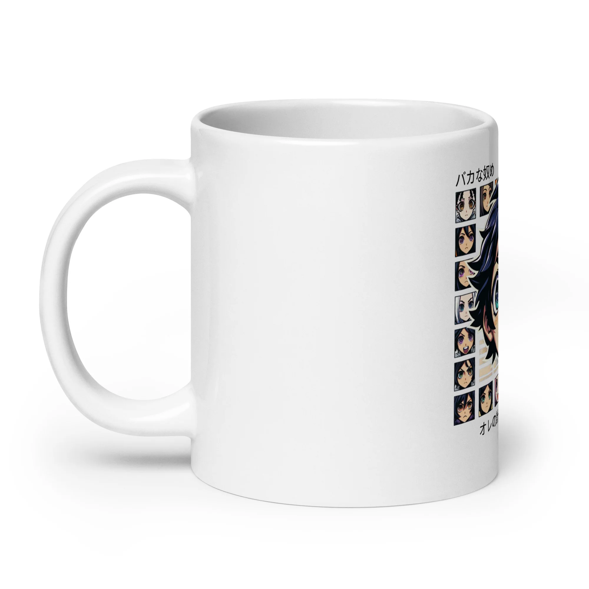 Anime Boy with Surprised Expression White Mug - Image 5