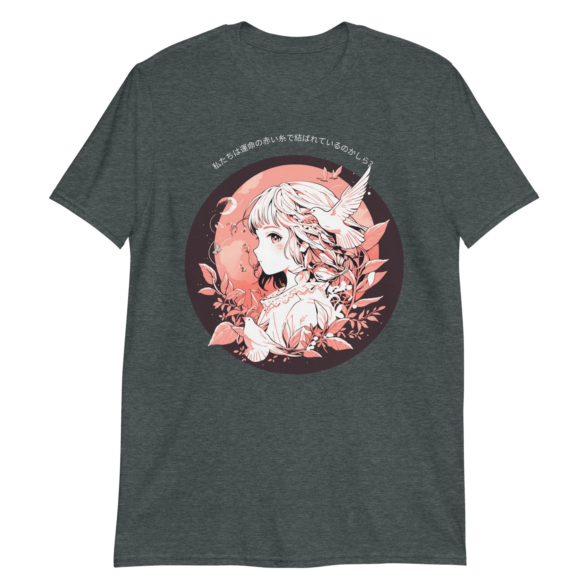 Anime Girl and Red String of Fate T-Shirt - Image 6