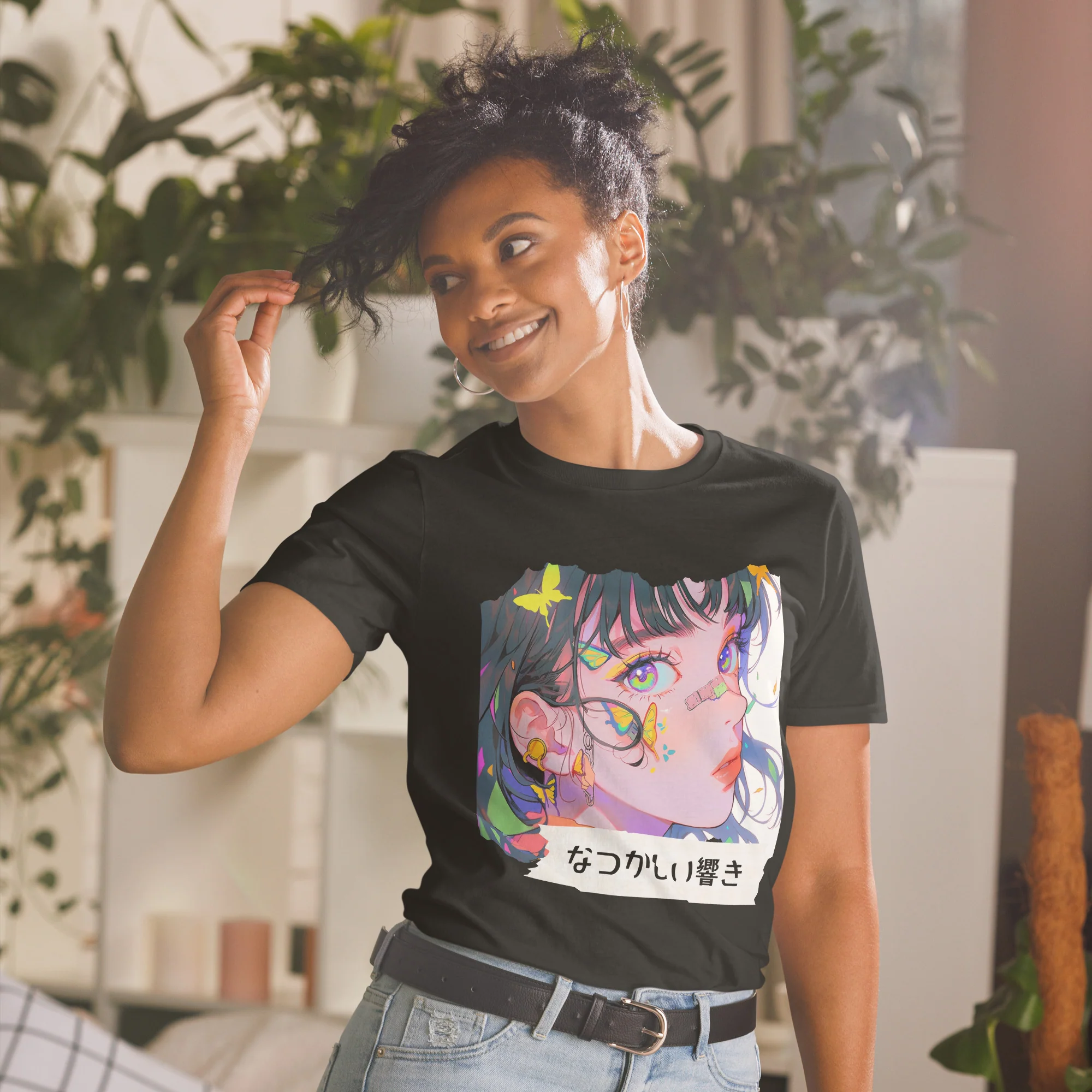 Anime Girl with Nostalgic Ring T-Shirt - Image 2