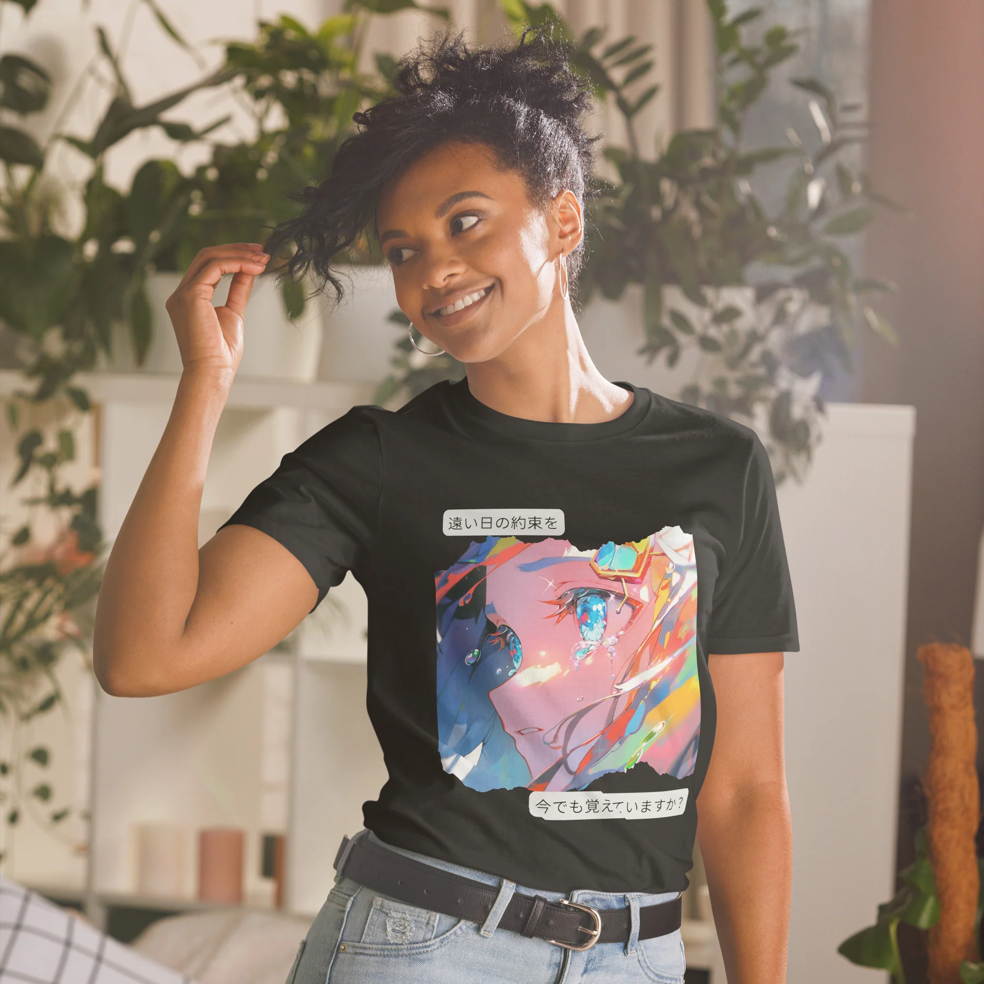 Anime Girl with Pastel Tears T-Shirt - Image 2