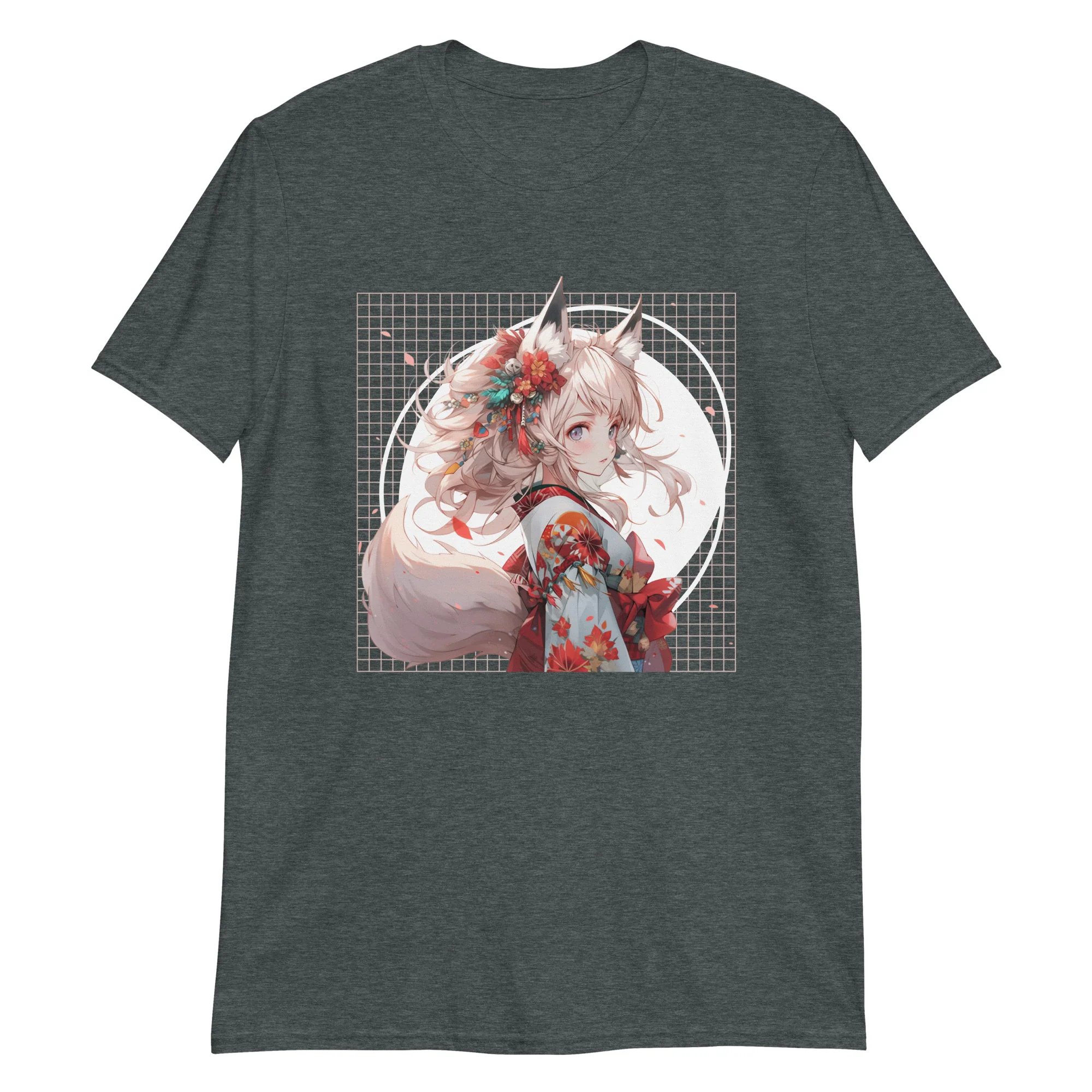 Anime Kitsune Girl: Kimono Glam T-Shirt - Image 6