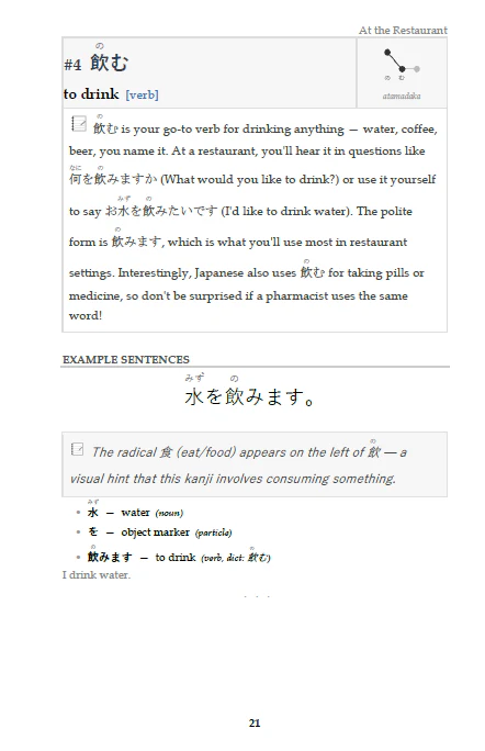 At the Restaurant: Japanese Vocabulary Packs for Real Situations [Paperback] - Image 5