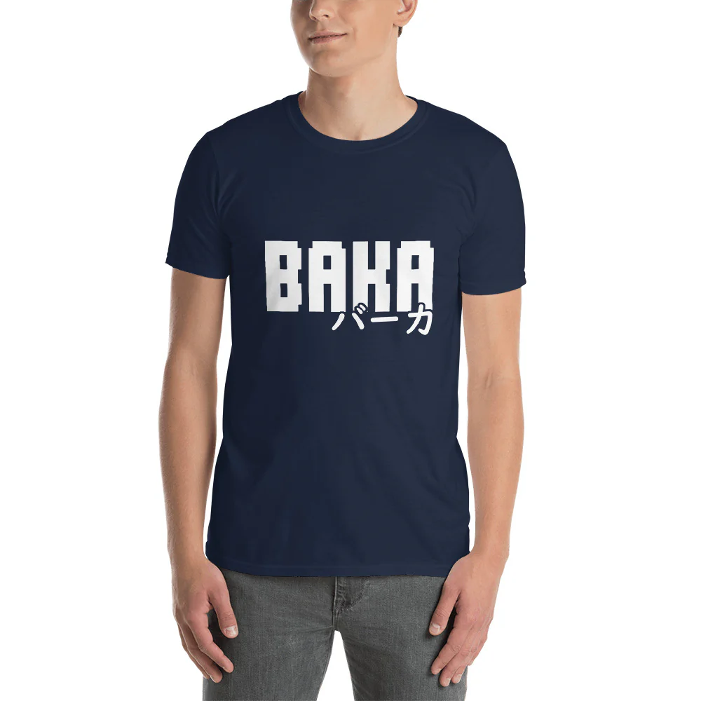 Baka Funny Japanese Stupid Short-Sleeve Unisex T-Shirt - Image 2