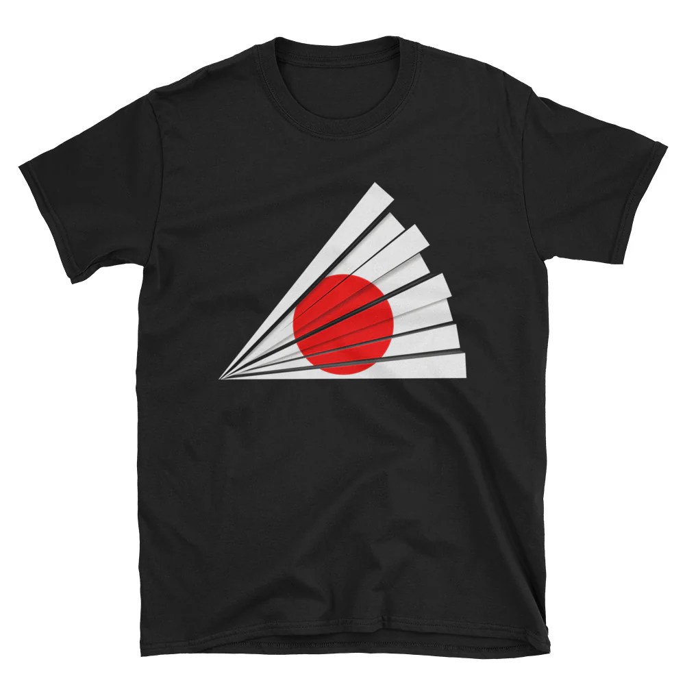 Beautiful Japanese Flag Fan Traditional Style Shirt Short-Sleeve Unisex T-Shirt