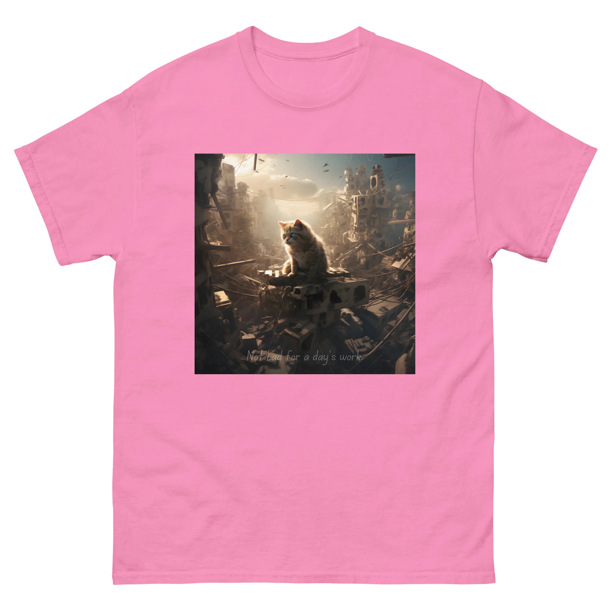 Cat Apocalypse Not Bad for a Day's Work T-Shirt - Image 10