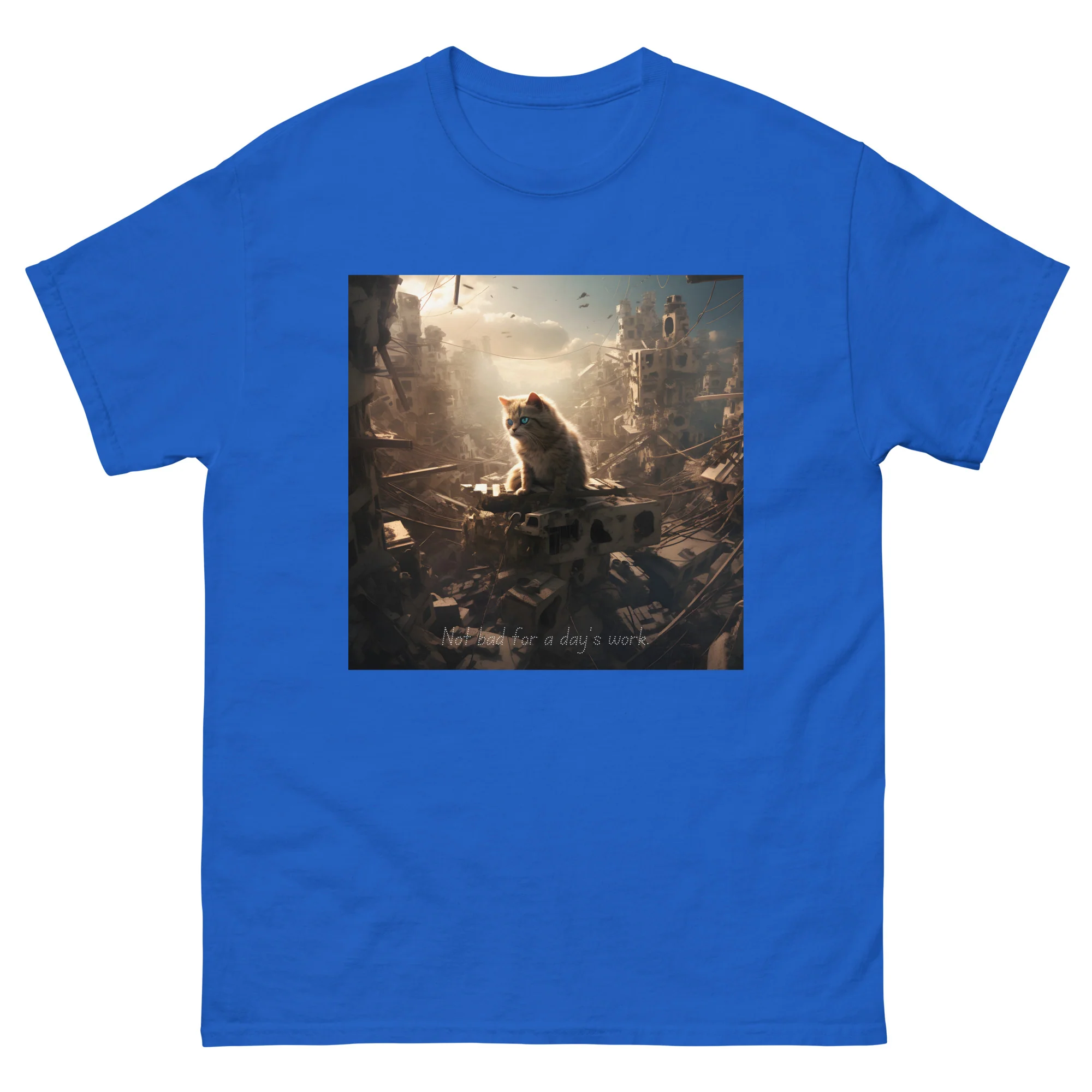 Cat Apocalypse Not Bad for a Day's Work T-Shirt - Image 6