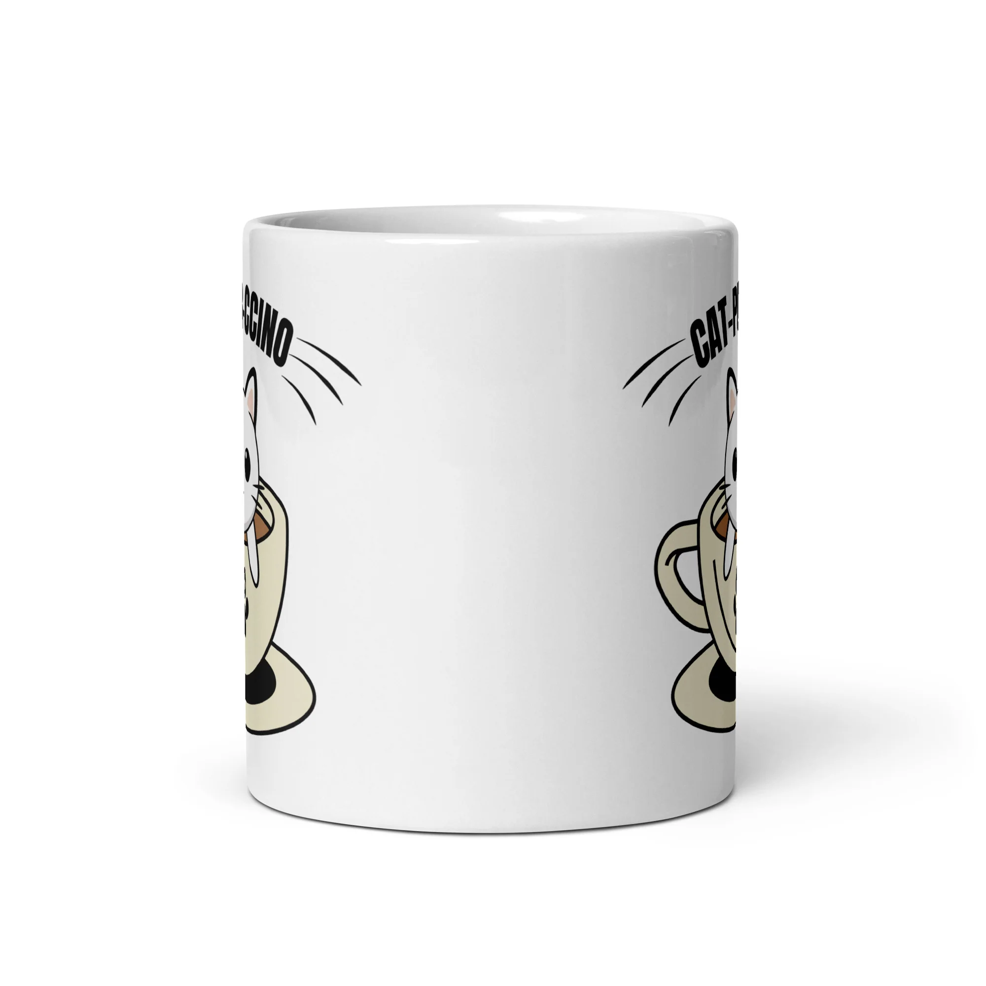 Cat-Pur-Ccino The Purrfect Blend White Mug - Image 3