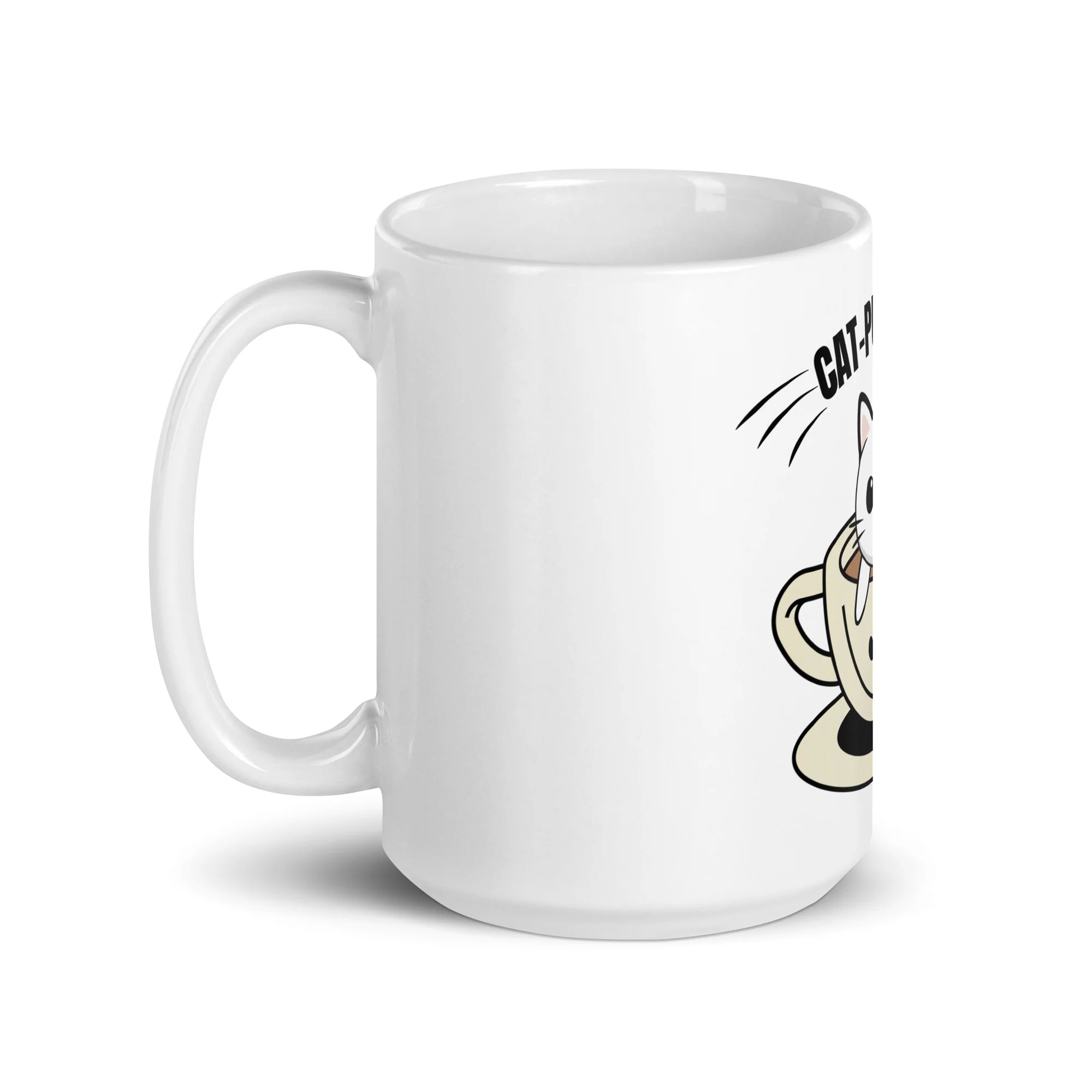 Cat-Pur-Ccino The Purrfect Blend White Mug - Image 5