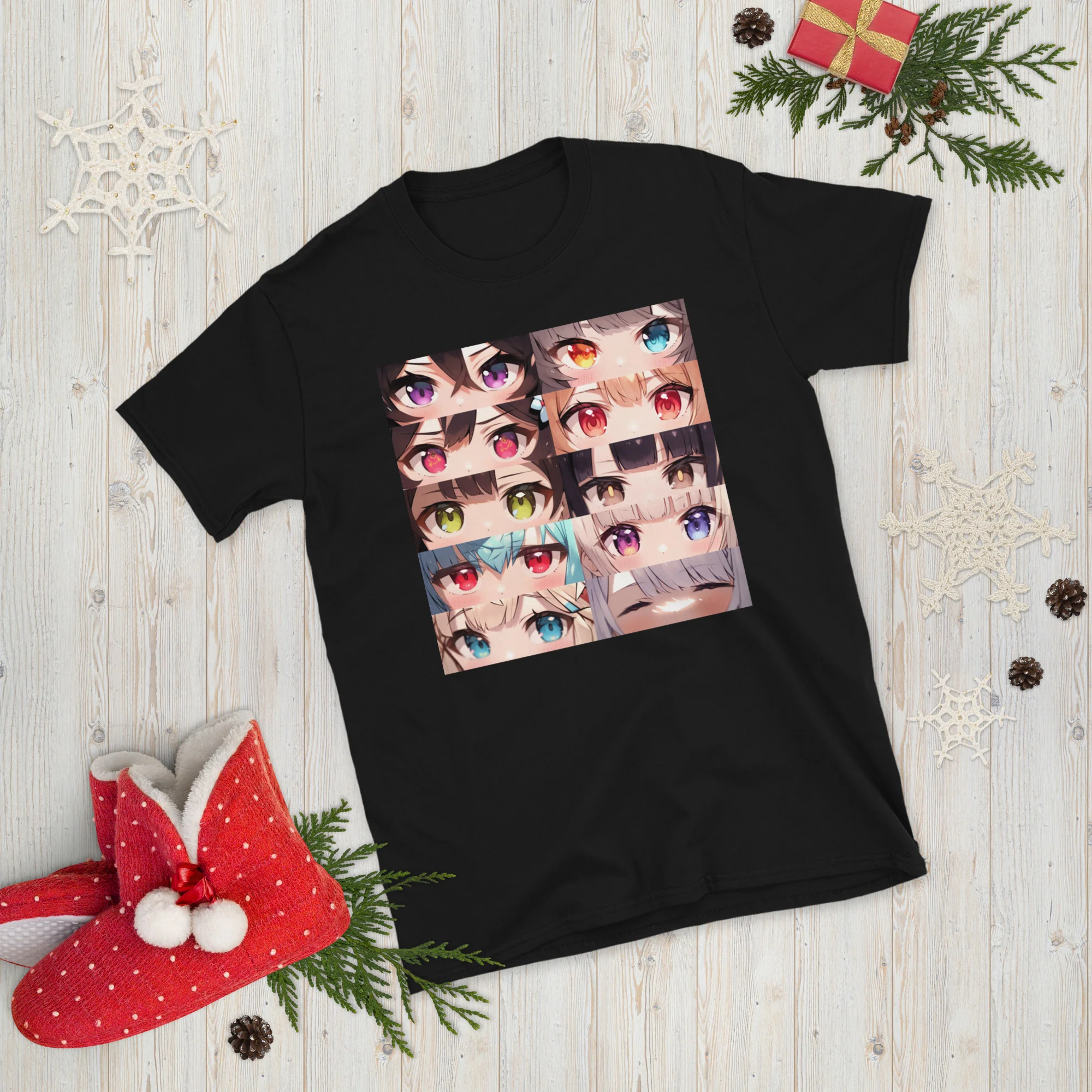 Colorful Cute Anime Eyes T-Shirt - Image 4