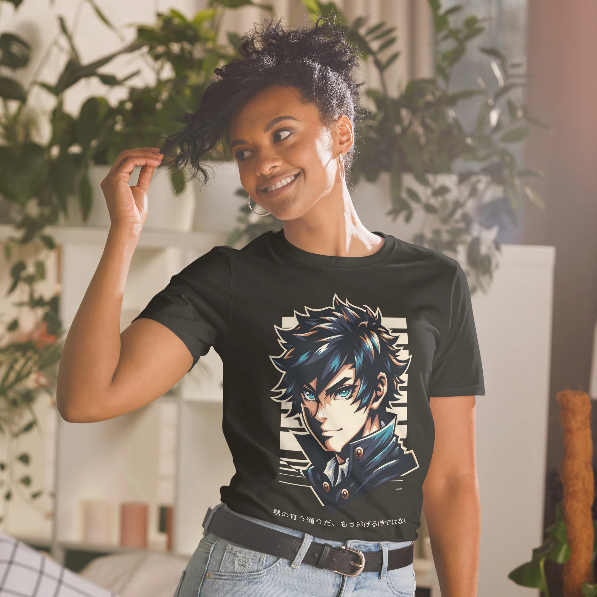 Cool Anime Boy with Determination T-Shirt - Image 2