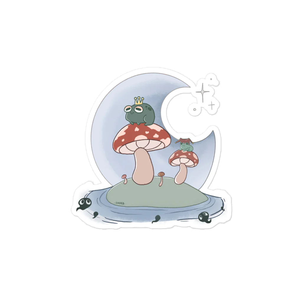 Countrycore Frogs & Mushrooms Whimsical Sticker - Image 2