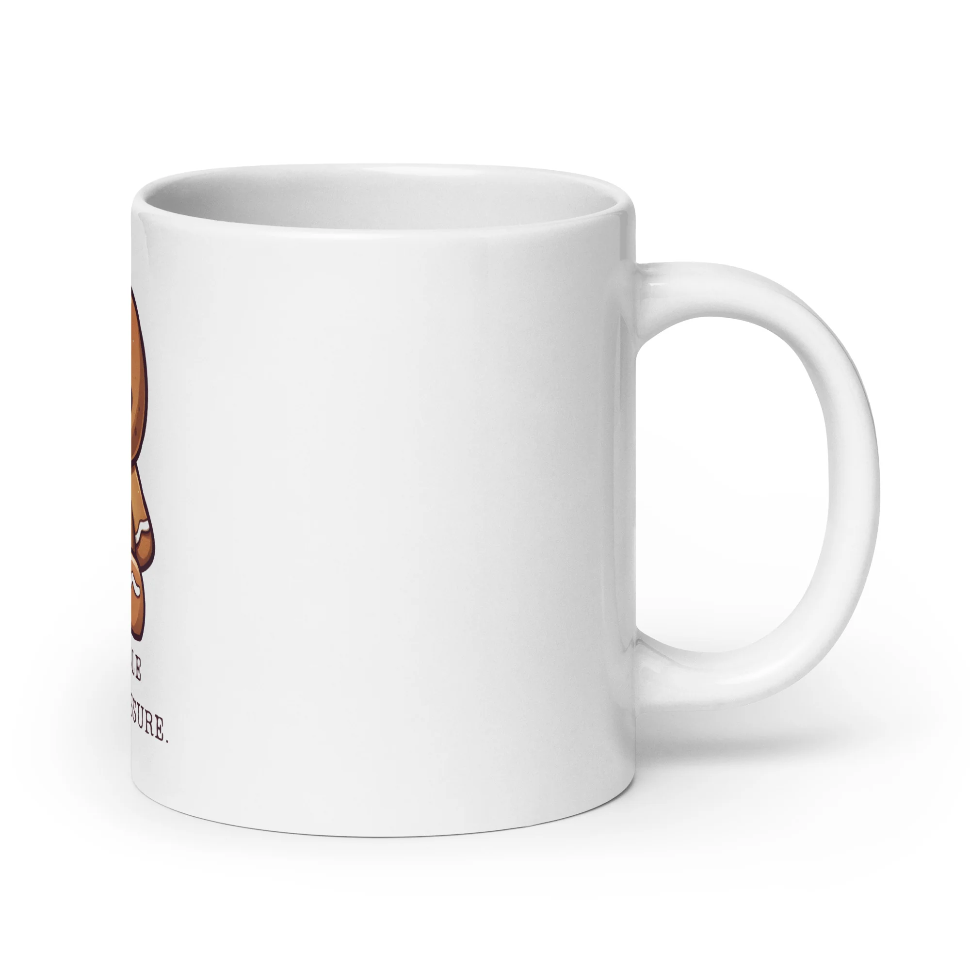 Crumble with Pressure: Sad Gingerbread White Mug - Image 7