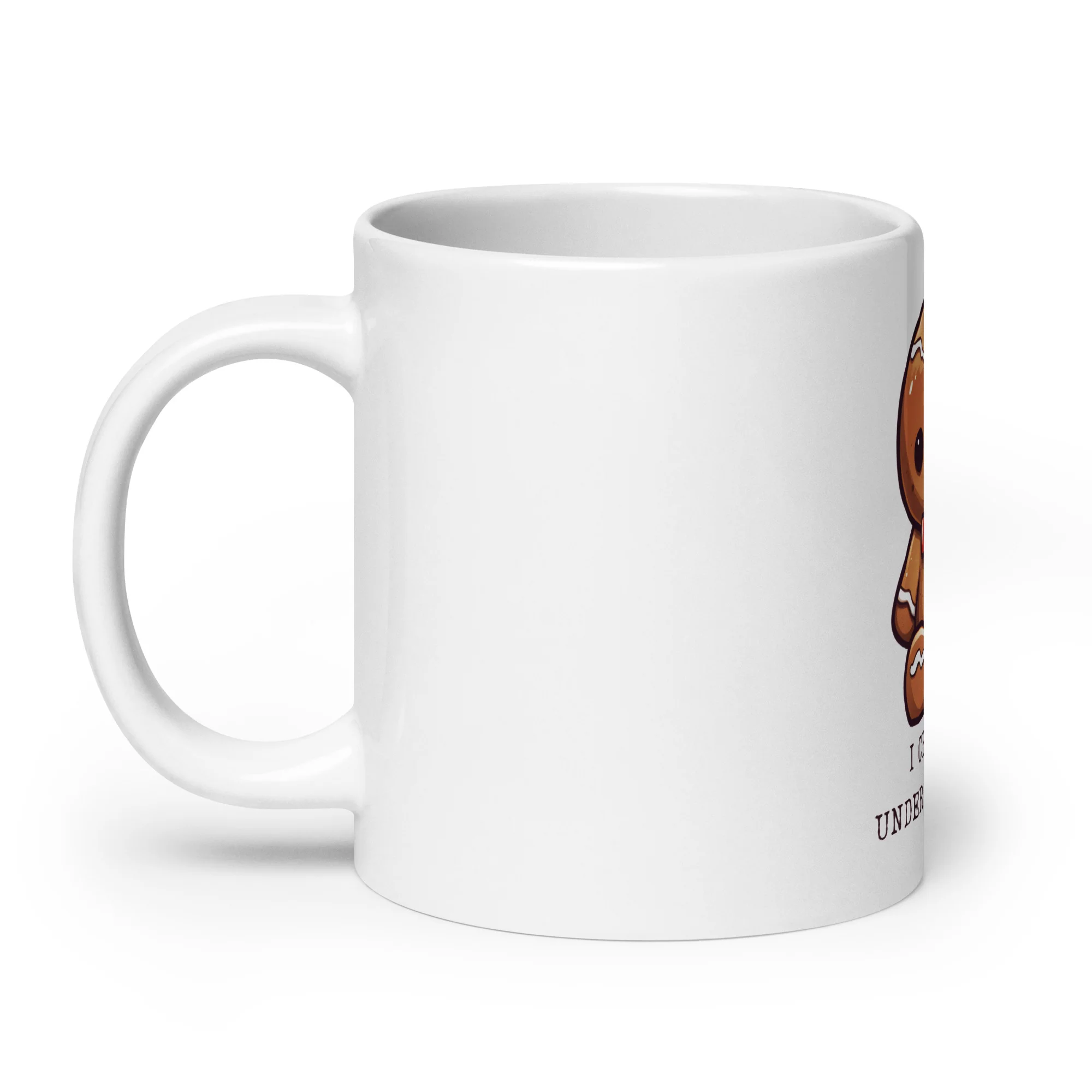 Crumble with Pressure: Sad Gingerbread White Mug - Image 8