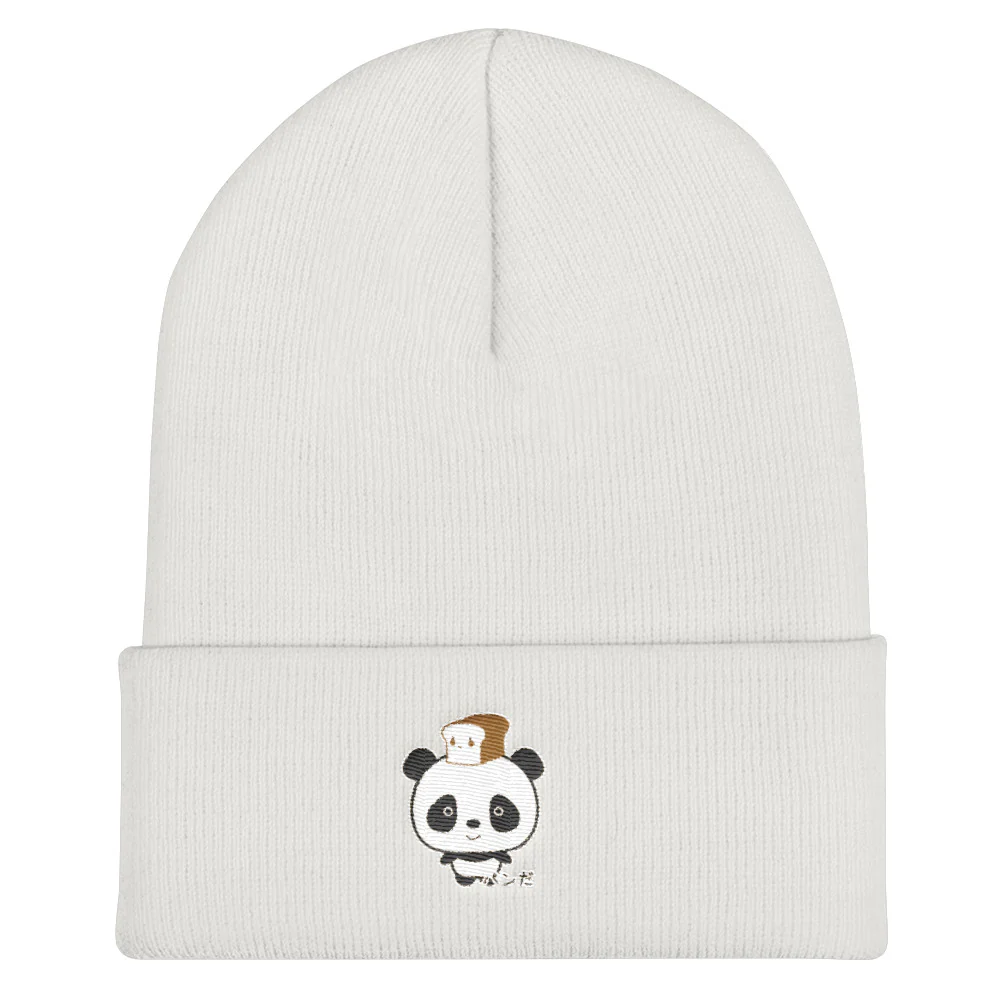 Cute and Kawaii Panda with Bread Pan Da! in Japanese Cuffed Beanie - Image 2