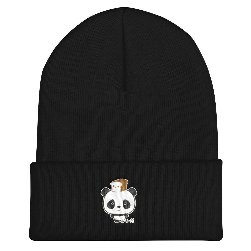 Cute and Kawaii Panda with Bread Pan Da! in Japanese Cuffed Beanie - Image 3