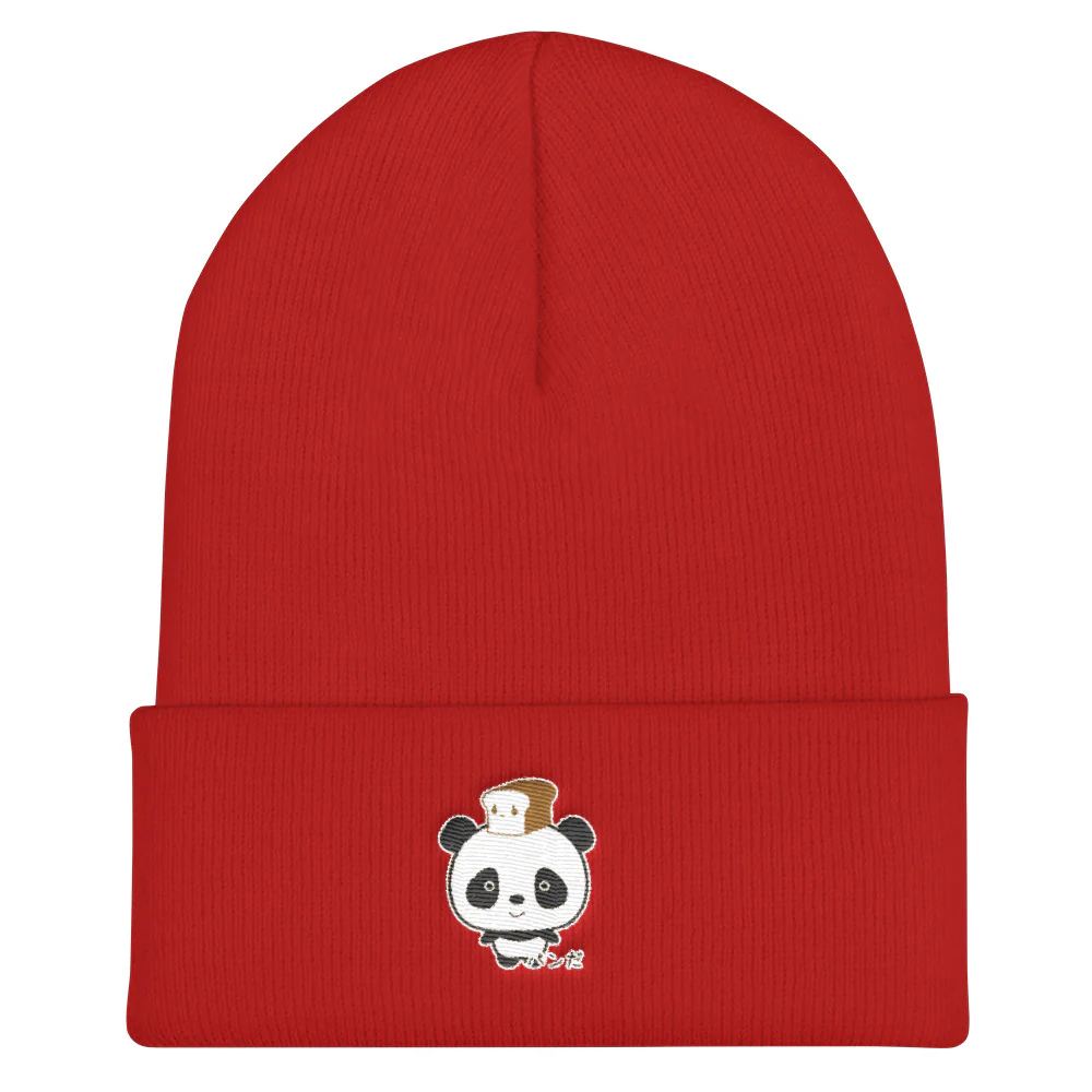 Cute and Kawaii Panda with Bread Pan Da! in Japanese Cuffed Beanie - Image 6