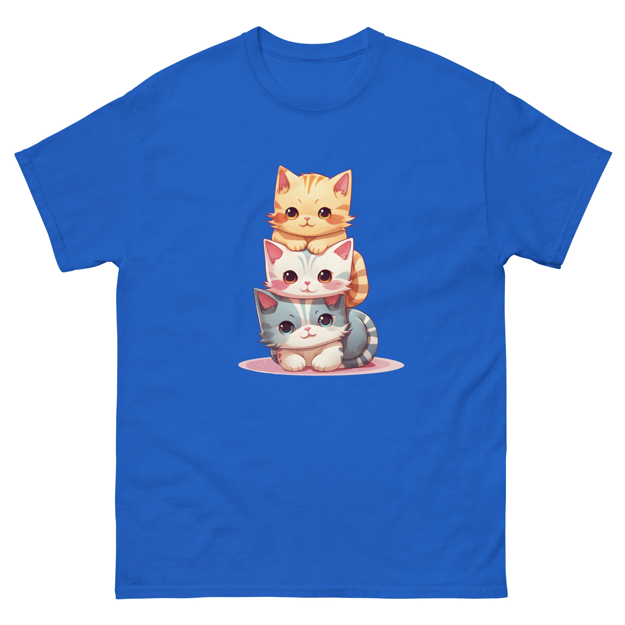 Cute Kawaii Cat Pile Stackable Cats T-Shirt - Image 6