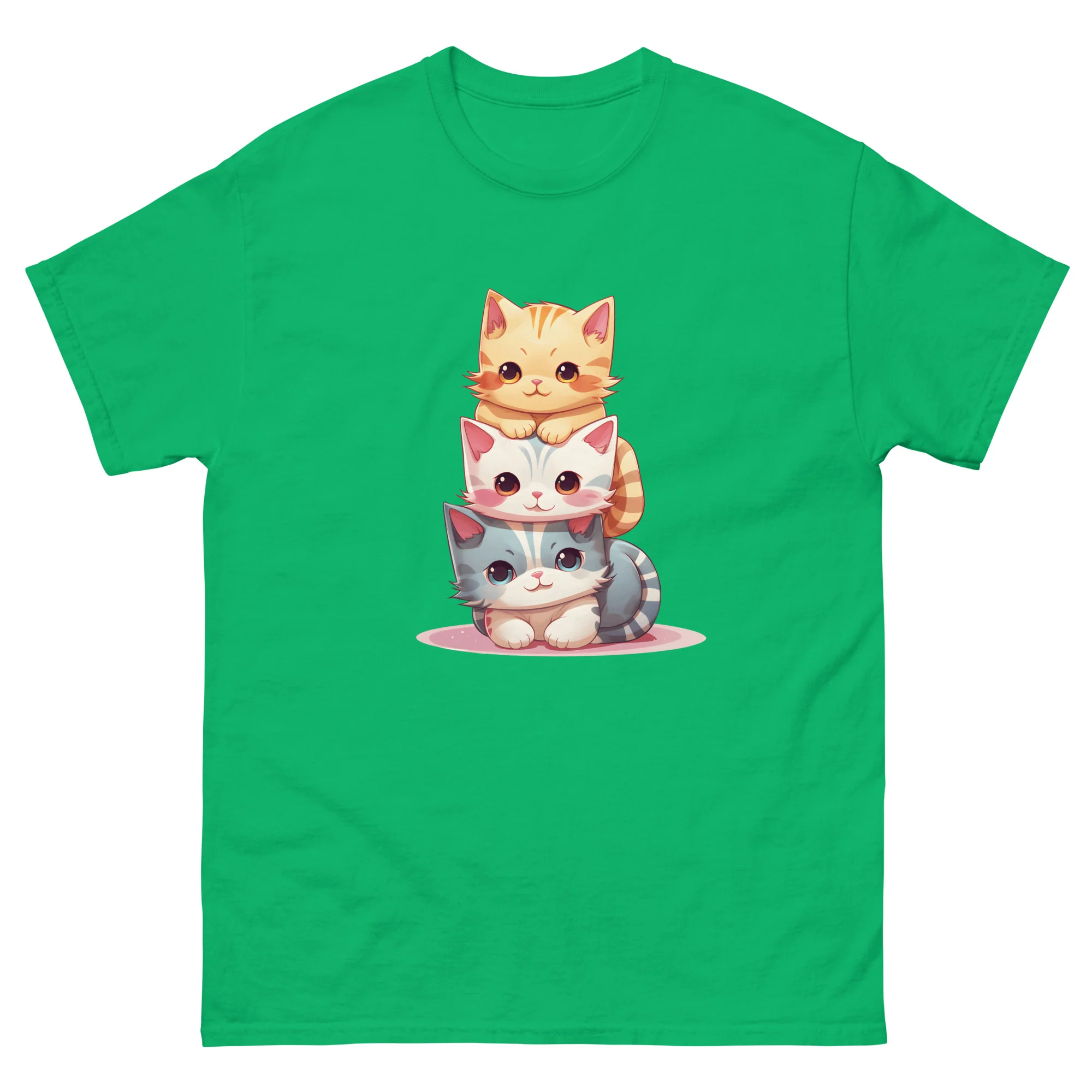 Cute Kawaii Cat Pile Stackable Cats T-Shirt - Image 9