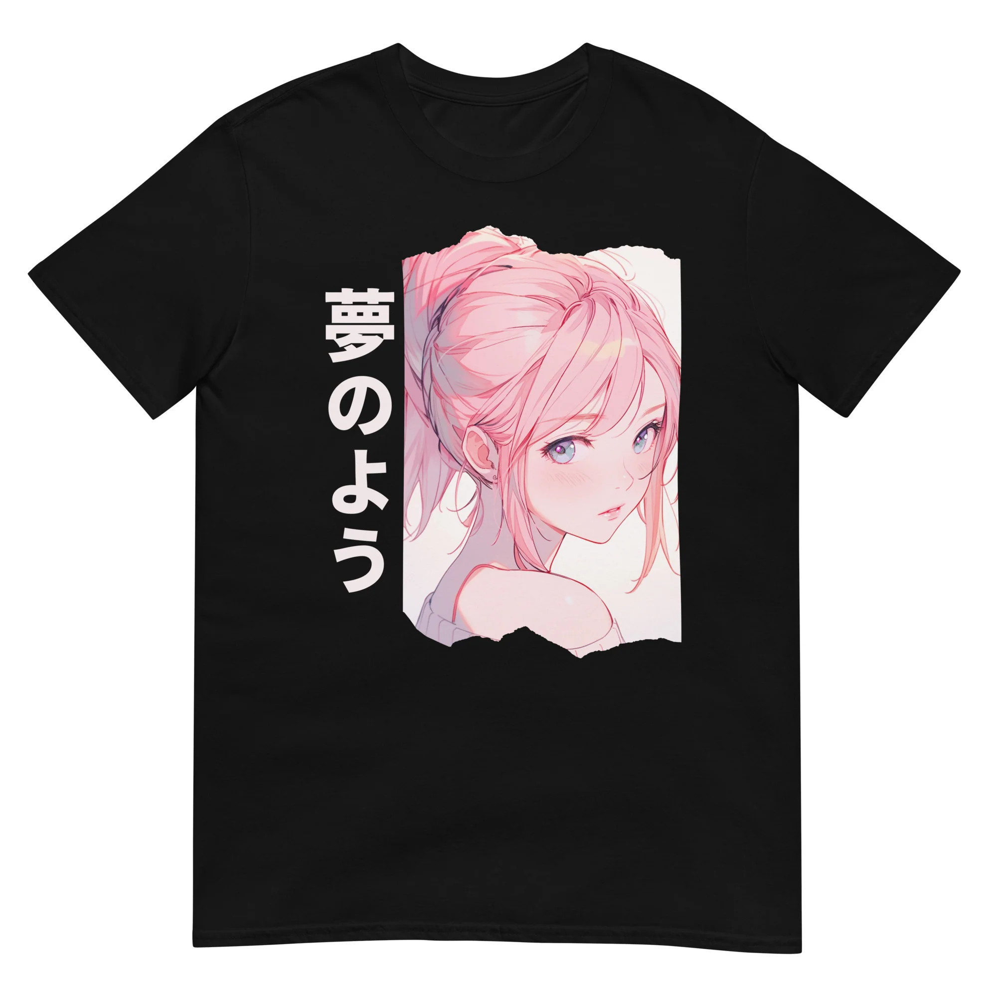 Dreamy Anime Girl with Pink Hair T-Shirt - Image 3