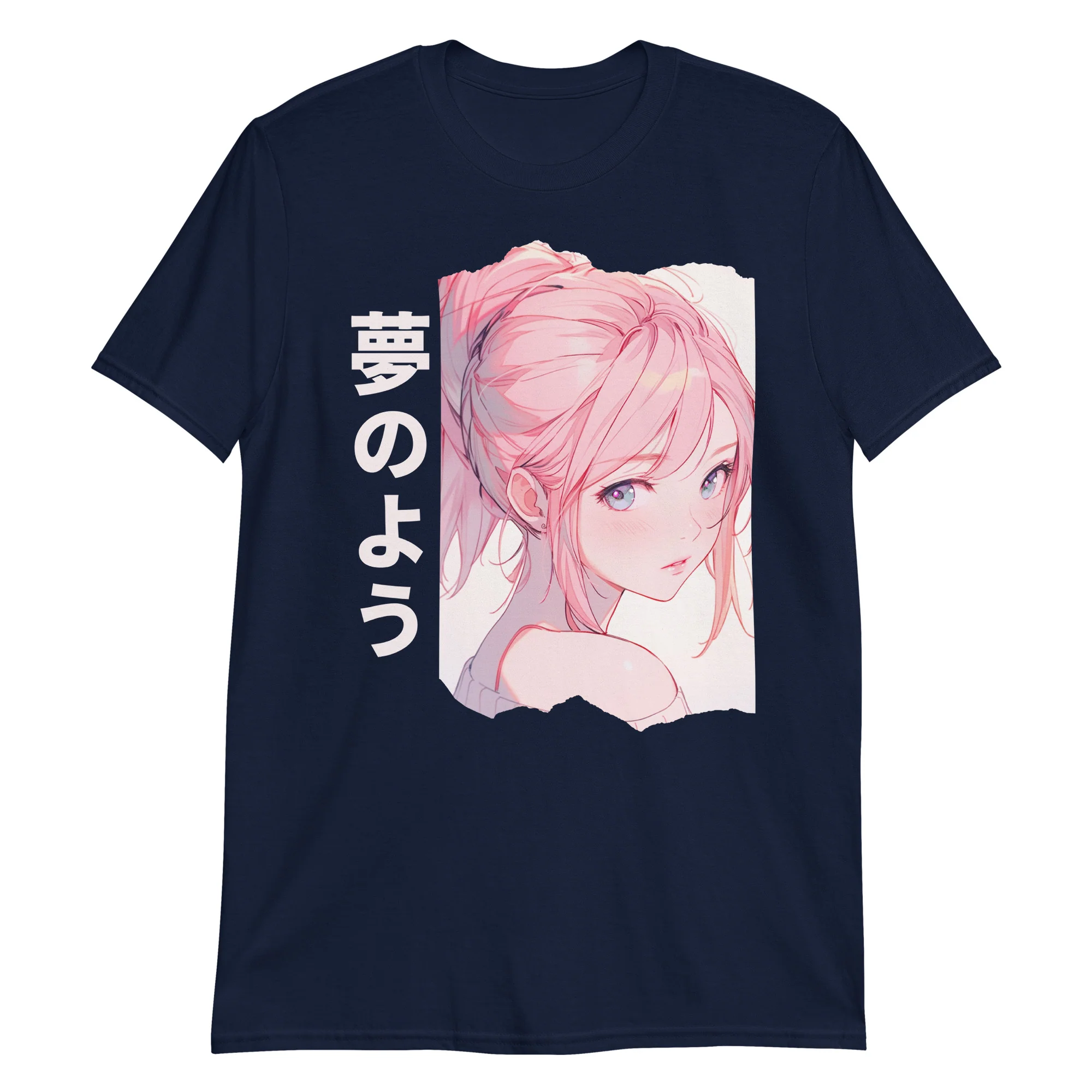 Dreamy Anime Girl with Pink Hair T-Shirt - Image 5