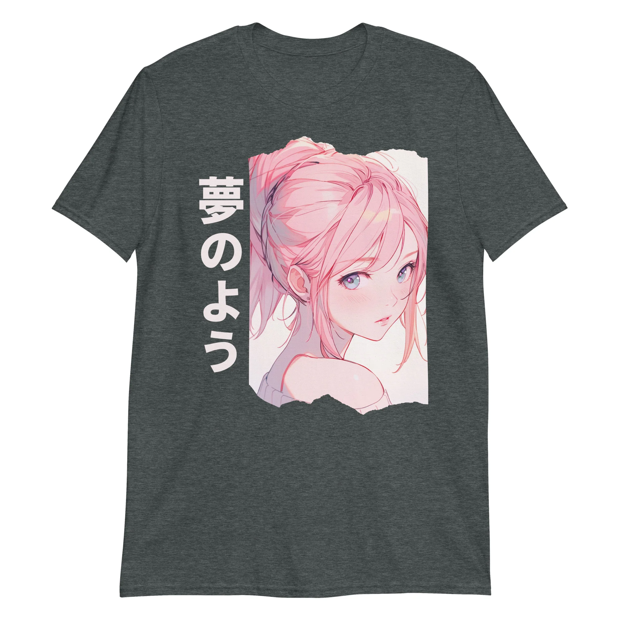 Dreamy Anime Girl with Pink Hair T-Shirt - Image 6