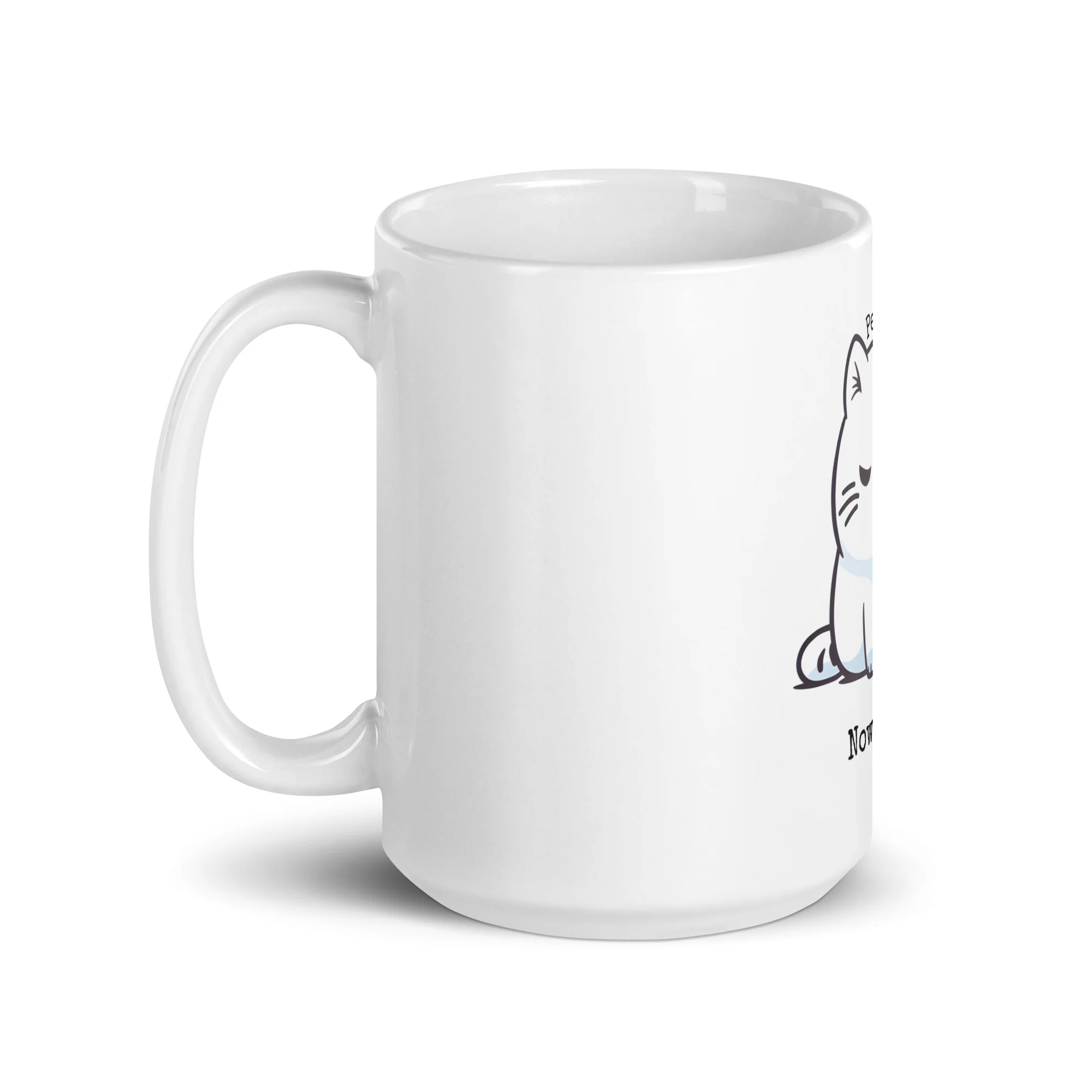 Fickle Feline: Pet Me, Now Stop Cat White Mug - Image 5