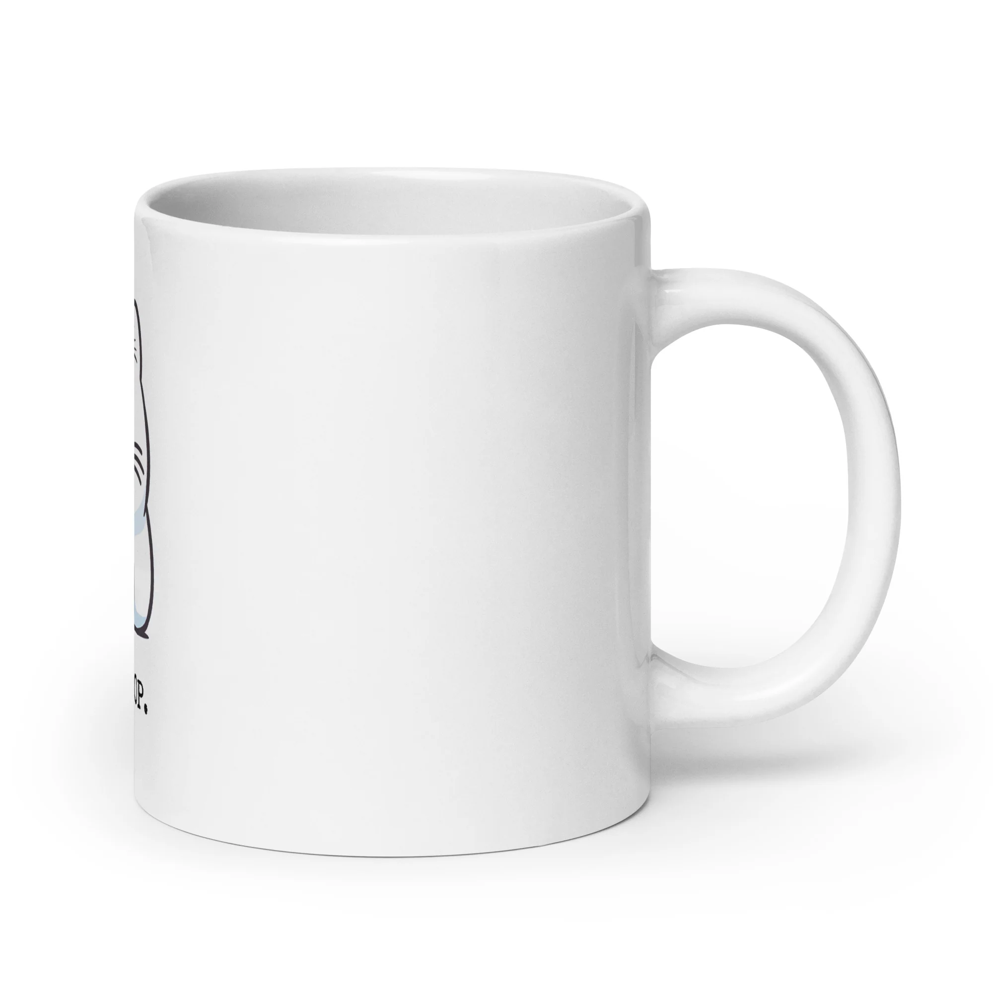 Fickle Feline: Pet Me, Now Stop Cat White Mug - Image 7