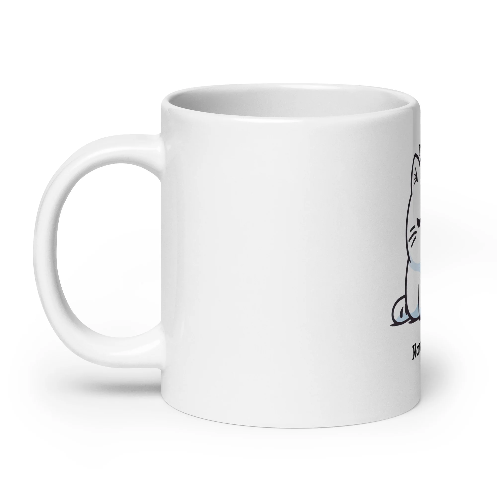 Fickle Feline: Pet Me, Now Stop Cat White Mug - Image 8