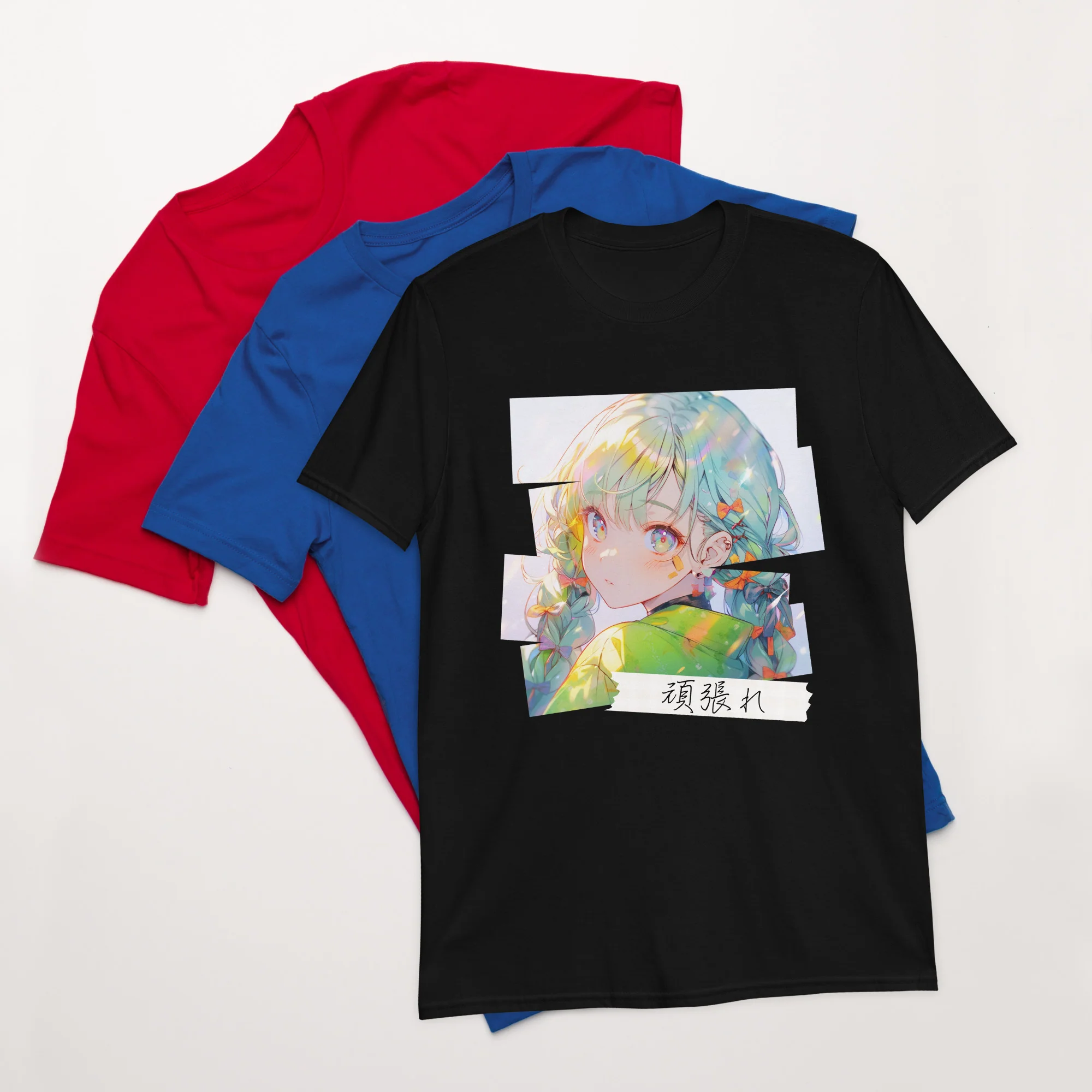 Ganbare Anime Eyes Japanese Style Mood T-Shirt - Image 3