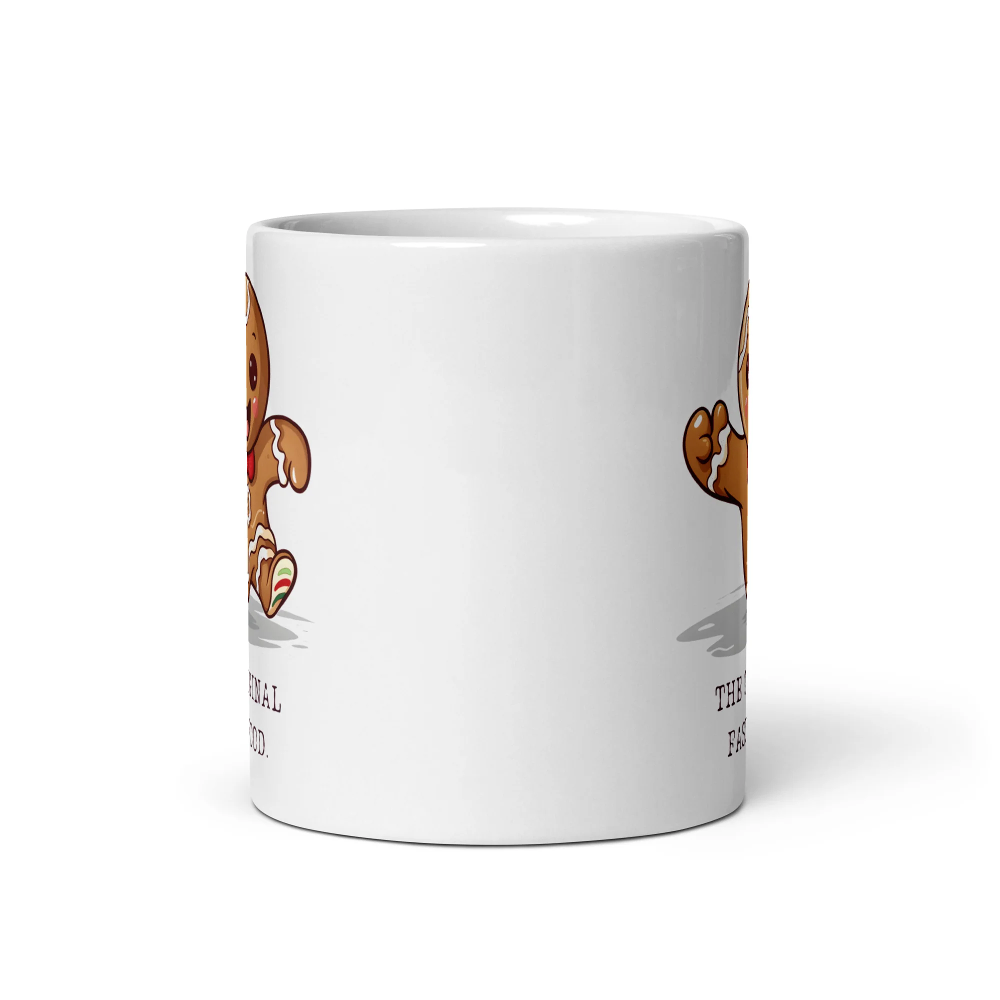 Gingerbread Man: The Original Fast Food White Mug - Image 3