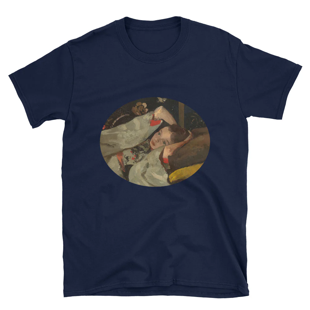 Girl in a Japanese Kimono by George Hendrik Breitner, 1894 Short-Sleeve Unisex T-Shirt - Image 3
