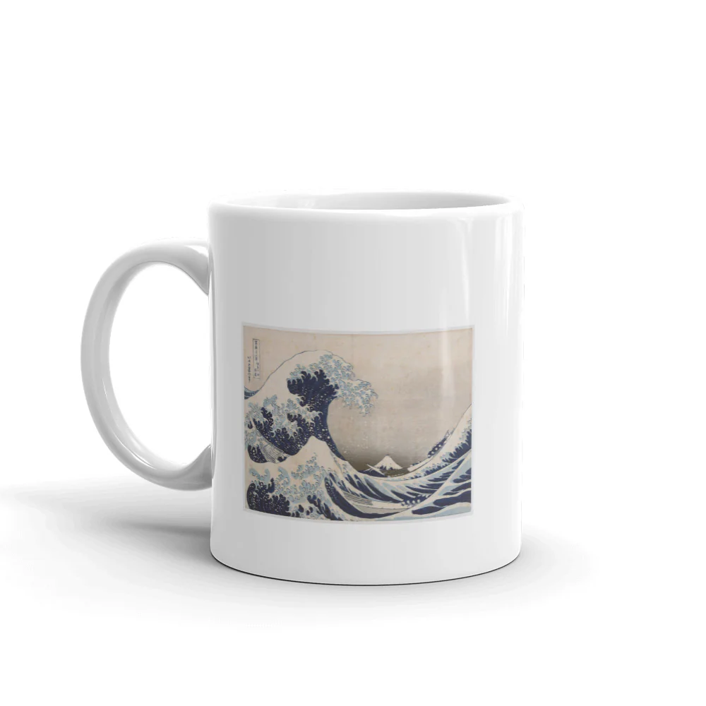Great Wave off Kanagawa Japan with Mt. Fuji by Hokusai Mug - Image 2