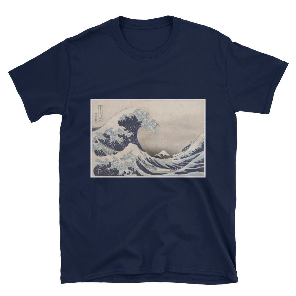 Great Wave off Kanagawa Japan with Mt. Fuji by Hokusai Short-Sleeve Unisex T-Shirt - Image 3