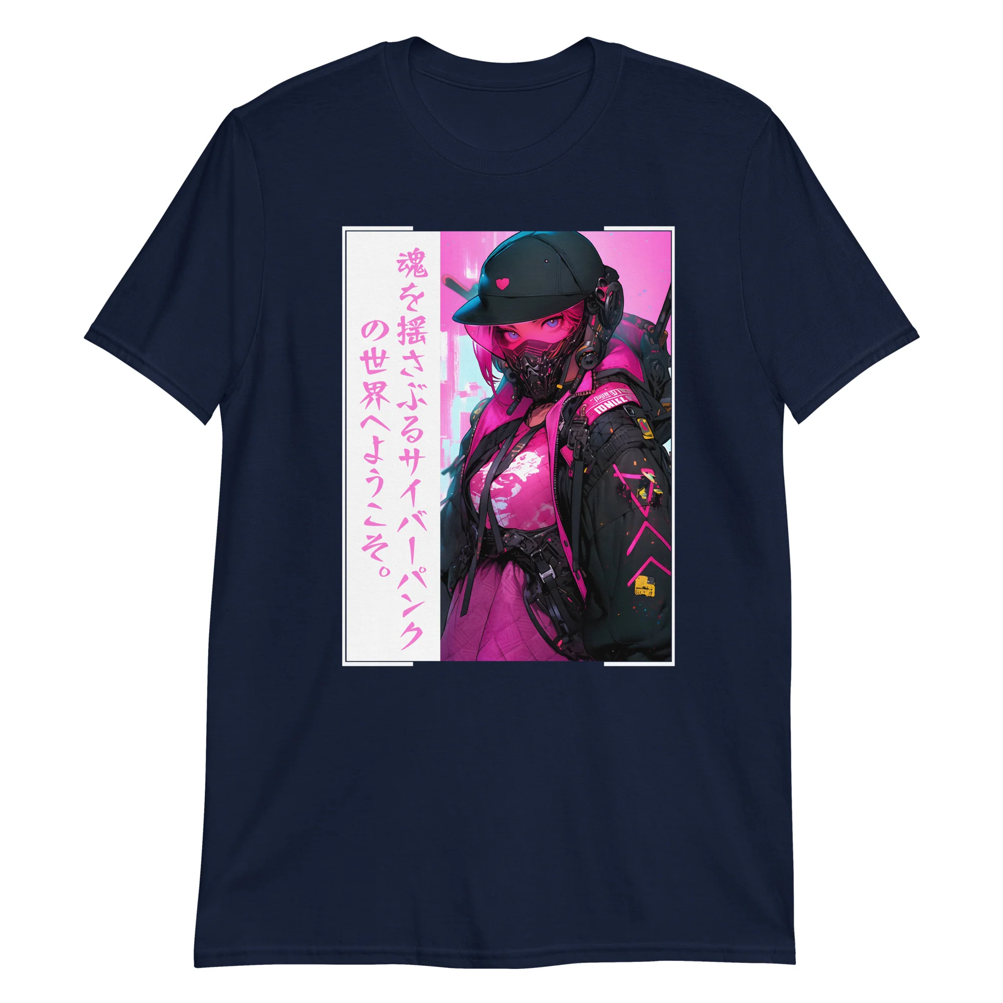 Gritty Neo Tokyo Anime Cyberpunk Girl T-Shirt - Image 5