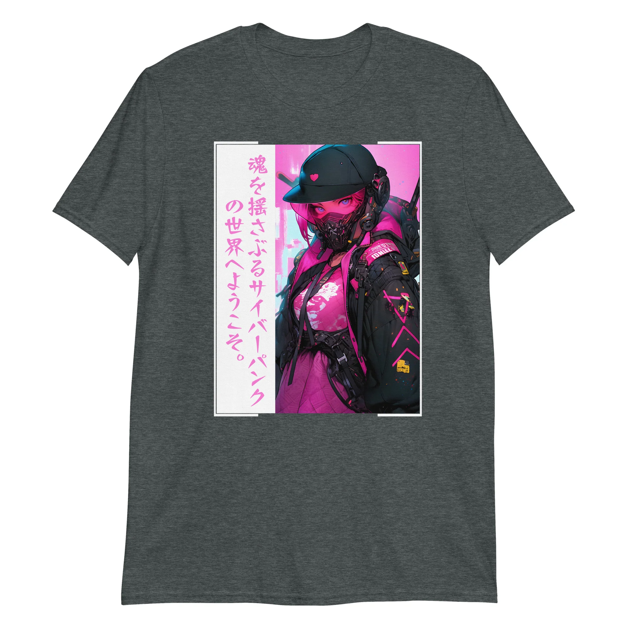 Gritty Neo Tokyo Anime Cyberpunk Girl T-Shirt - Image 6
