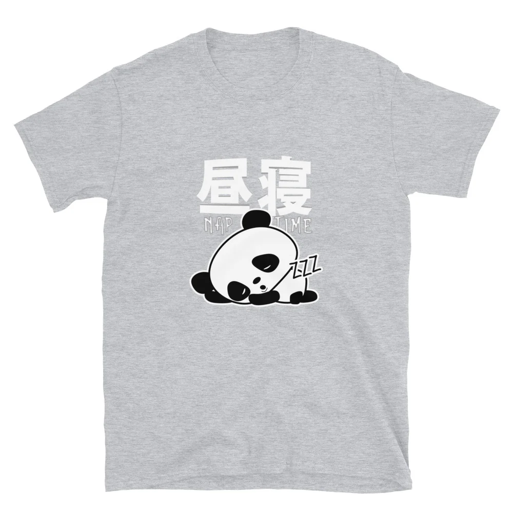 Hirune Time! Nap time with sleepy panda in Japanese Short-Sleeve Unisex T-Shirt - Image 4