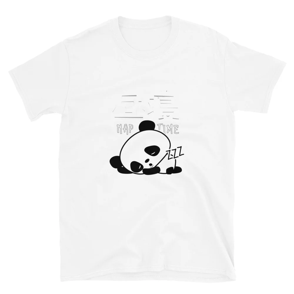 Hirune Time! Nap time with sleepy panda in Japanese Short-Sleeve Unisex T-Shirt - Image 5