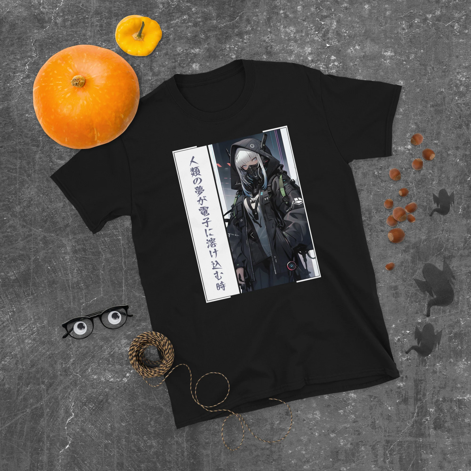 Human Cyberpunk Anime Japanese Style T-Shirt - Image 4