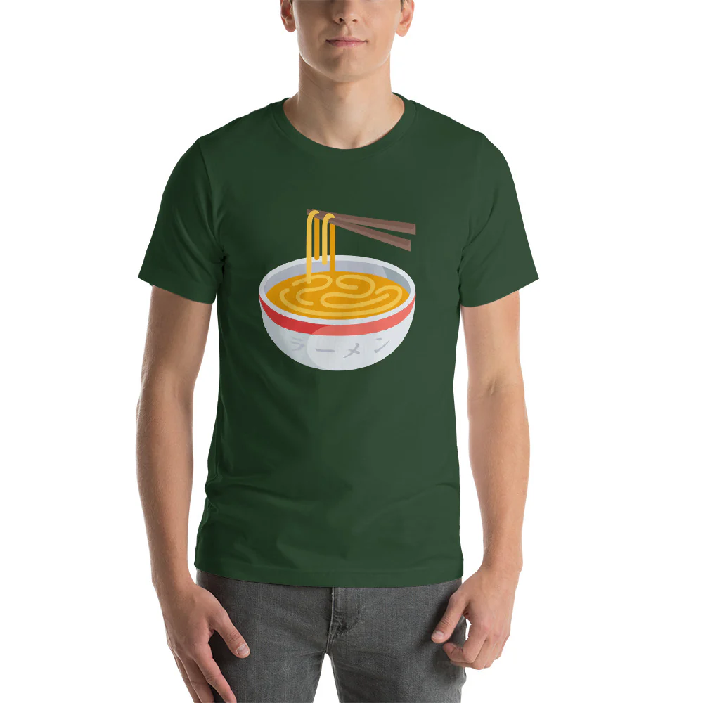 I Love Ramen Shirt with Japanese Katakana Shirt. Short-Sleeve Unisex T-Shirt - Image 5