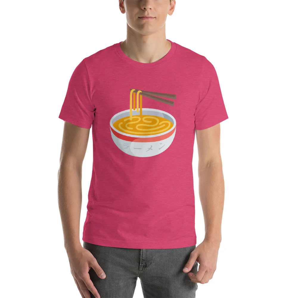I Love Ramen Shirt with Japanese Katakana Shirt. Short-Sleeve Unisex T-Shirt - Image 11