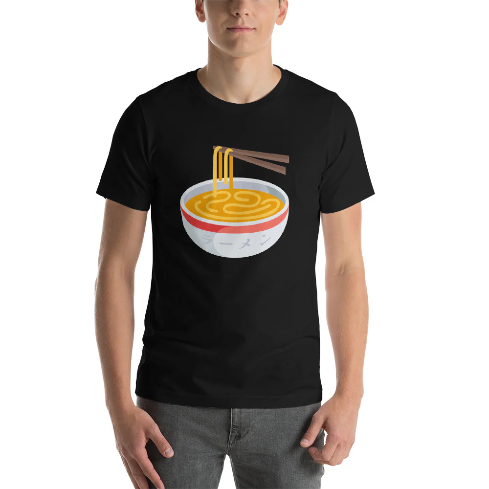 I Love Ramen Shirt with Japanese Katakana Shirt. Short-Sleeve Unisex T-Shirt - Image 2