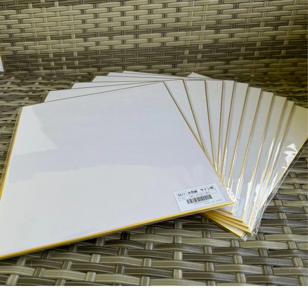 50 Shikishi Board Set 9.5 x 10.75" Gold Bordered for Japanese Art or Calligraphy (Pack of 50) - Image 12