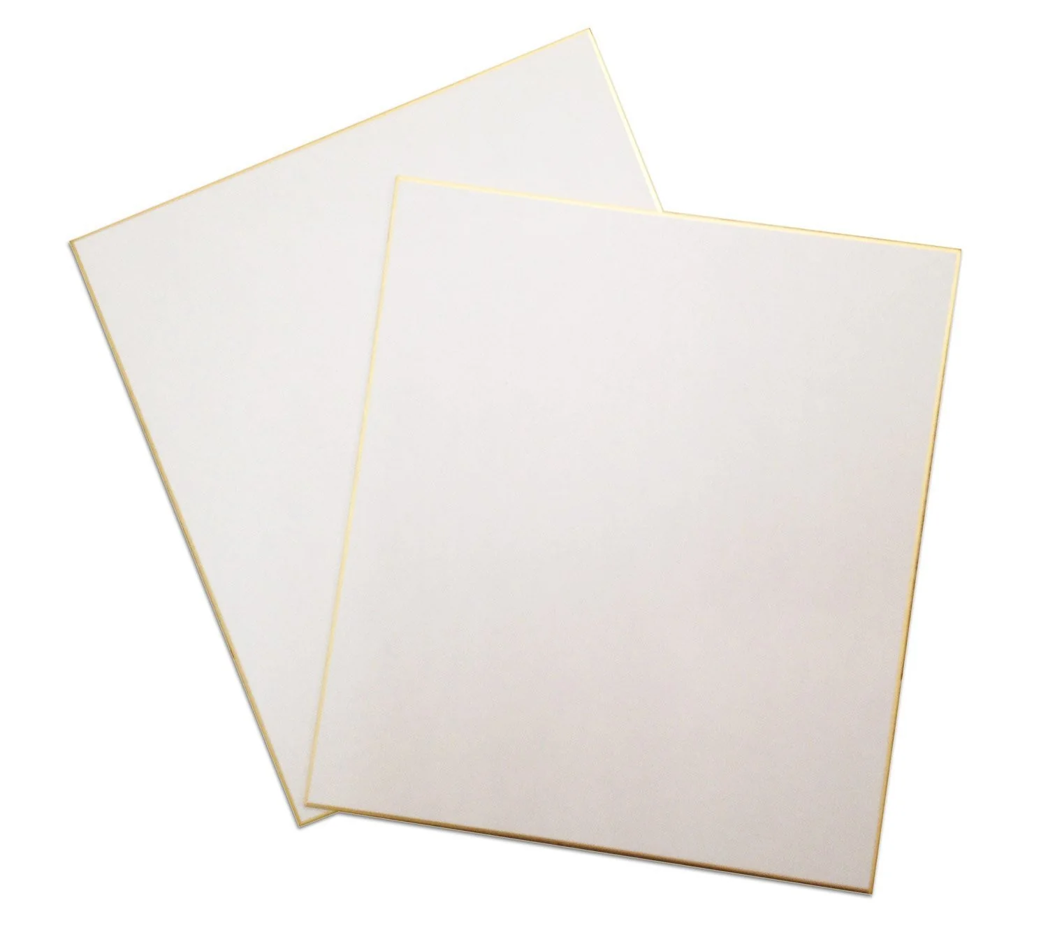 50 Shikishi Board Set 9.5 x 10.75" Gold Bordered for Japanese Art or Calligraphy (Pack of 50) - Image 2