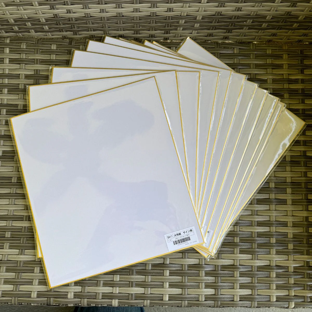 50 Shikishi Board Set 9.5 x 10.75" Gold Bordered for Japanese Art or Calligraphy (Pack of 50) - Image 7