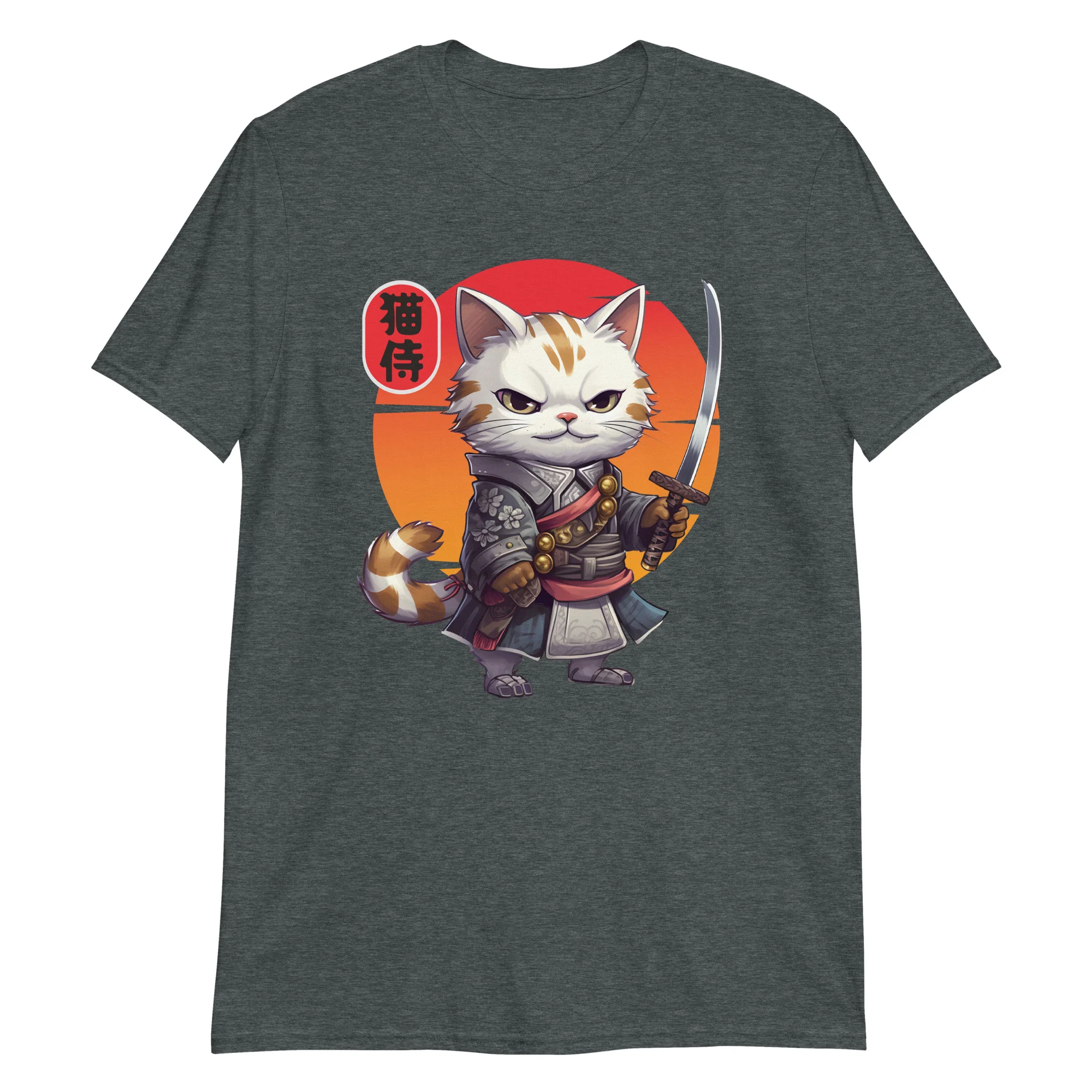 Japanese Samurai Cat Warrior T-Shirt - Image 6
