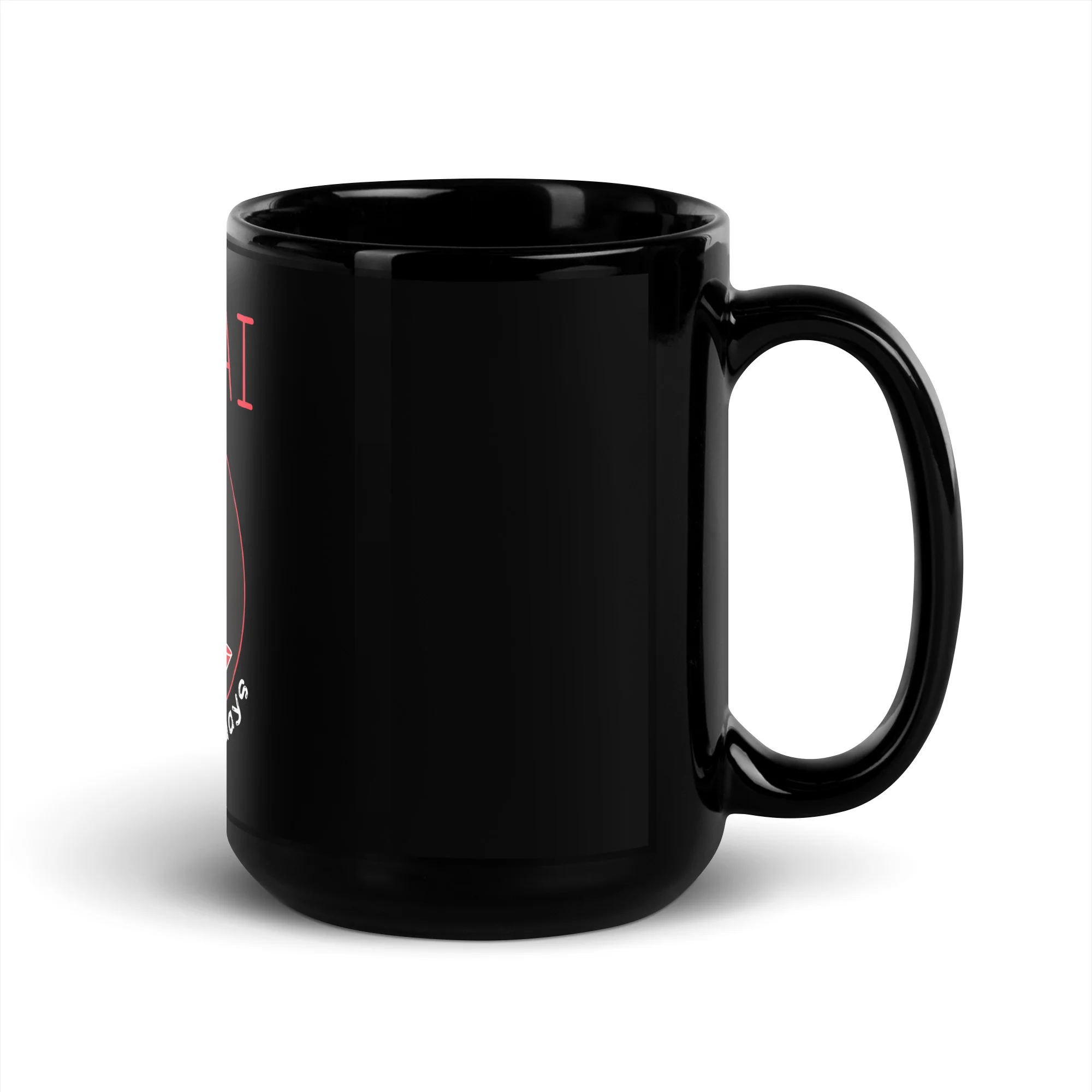 Kanpai for the Holidays Japanese Sake Black Mug - Image 5